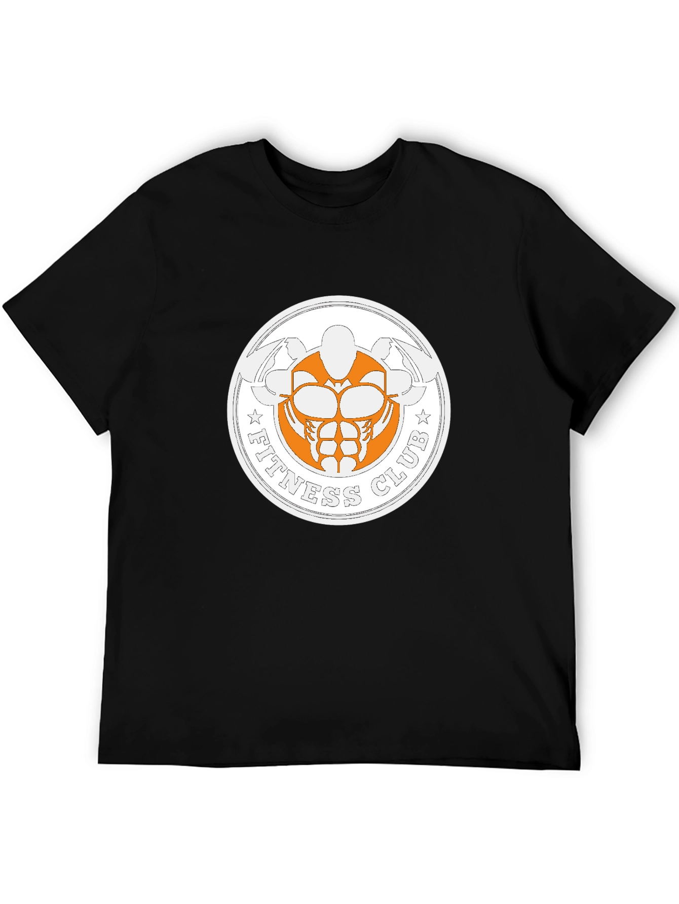 Fitness Club Graphic Print Black T-Shirt