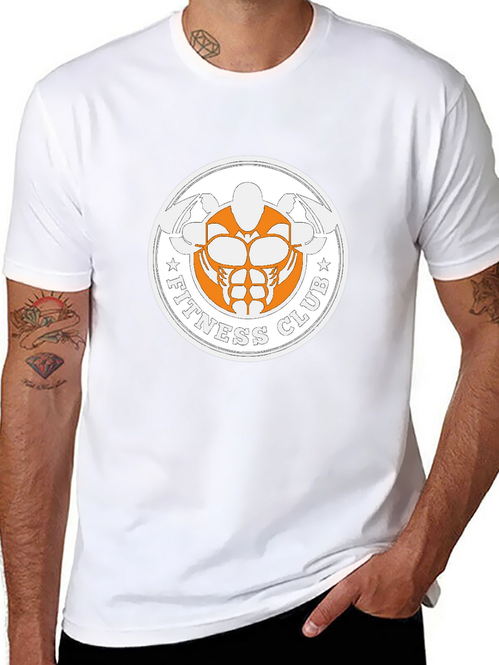 Fitness Club Graphic Print Black T-Shirt