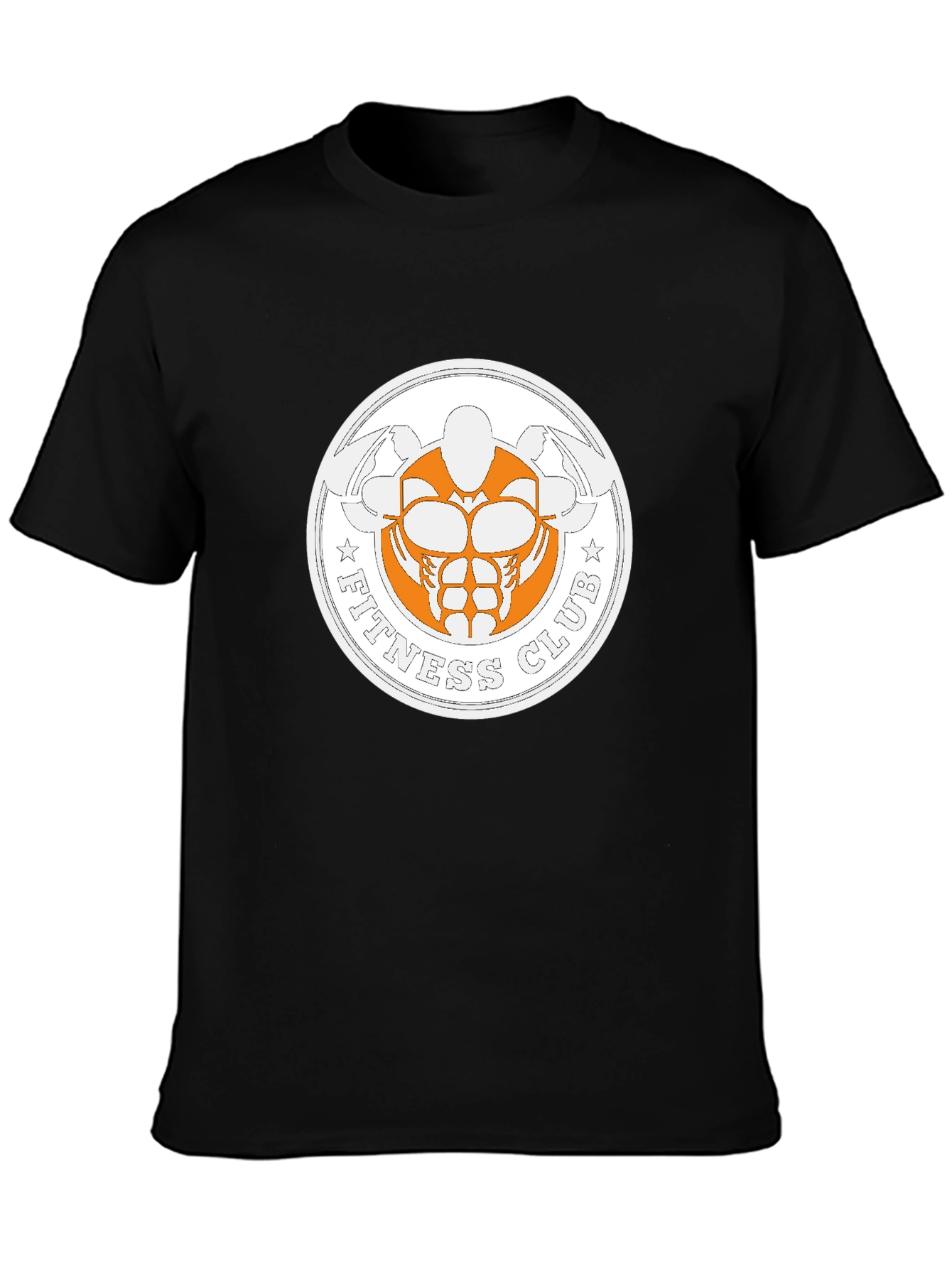 Fitness Club Graphic Print Black T-Shirt