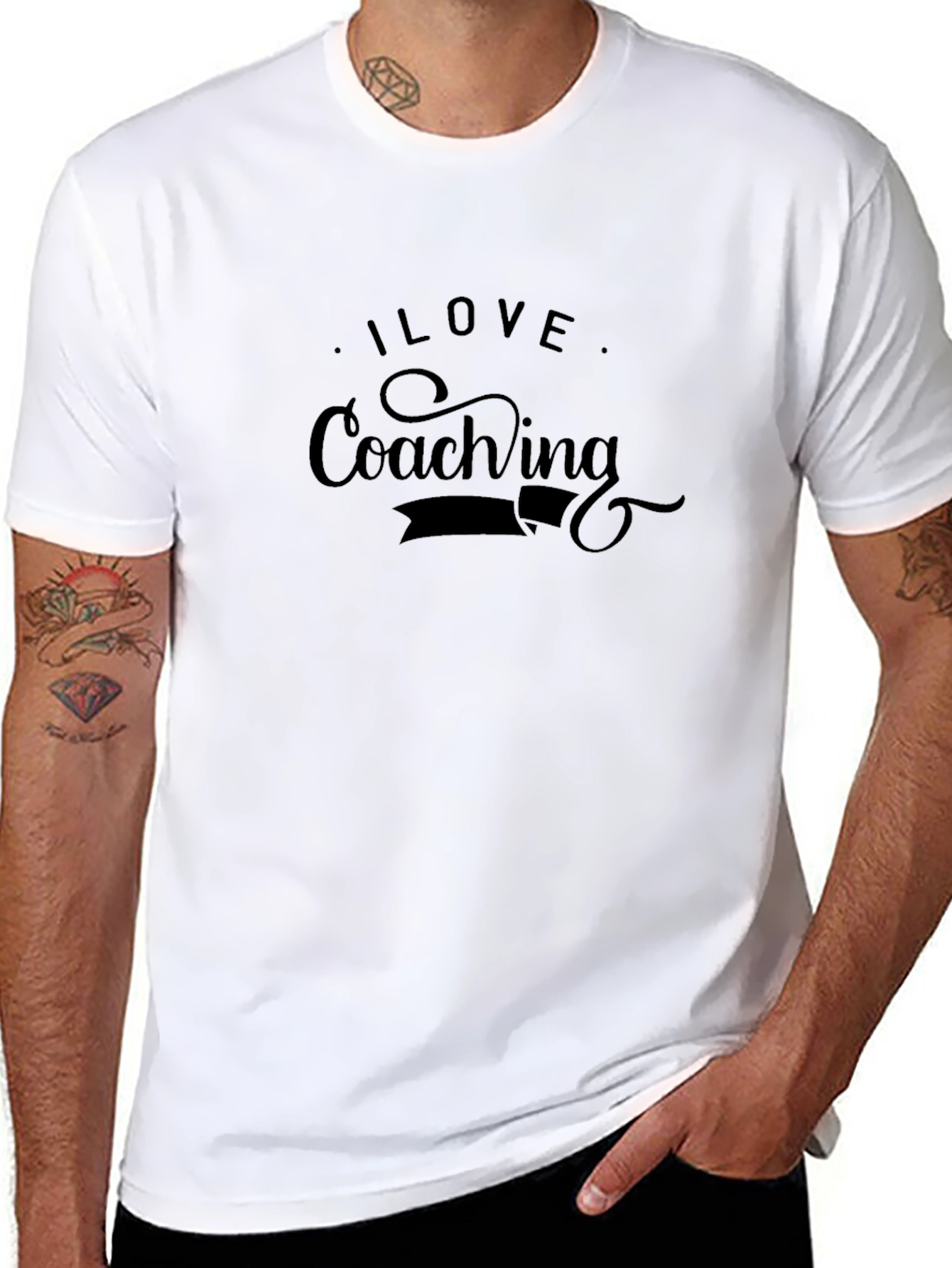 I Love Coaching Black T-Shirt