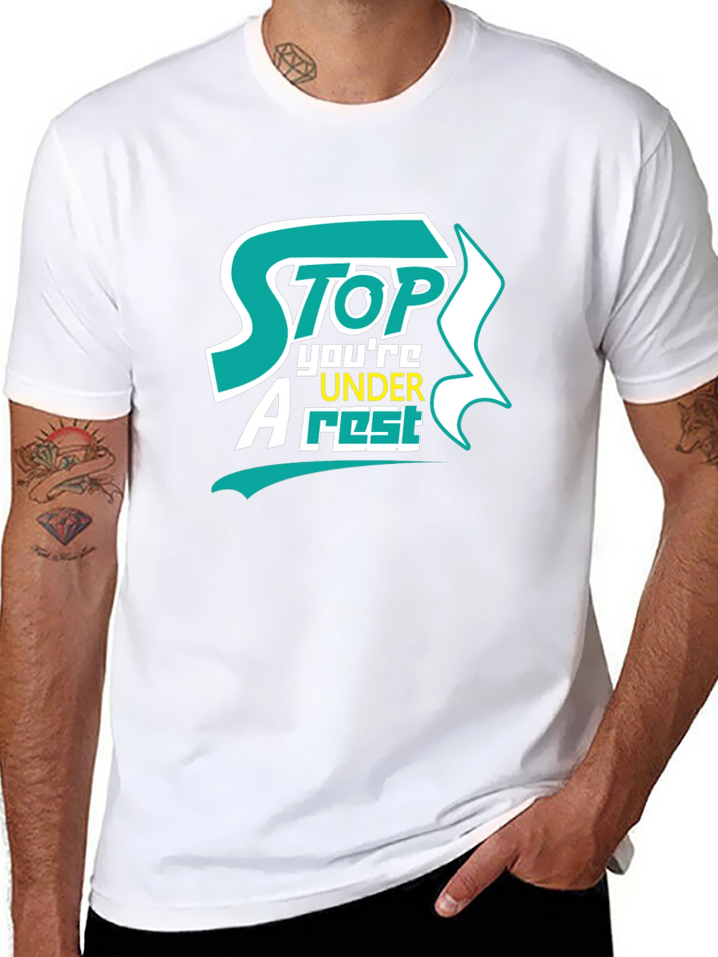 Stop Youre Under Arrest Graphic T-Shirt