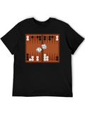 Backgammon Board Graphic Tee - Game Night Ready!