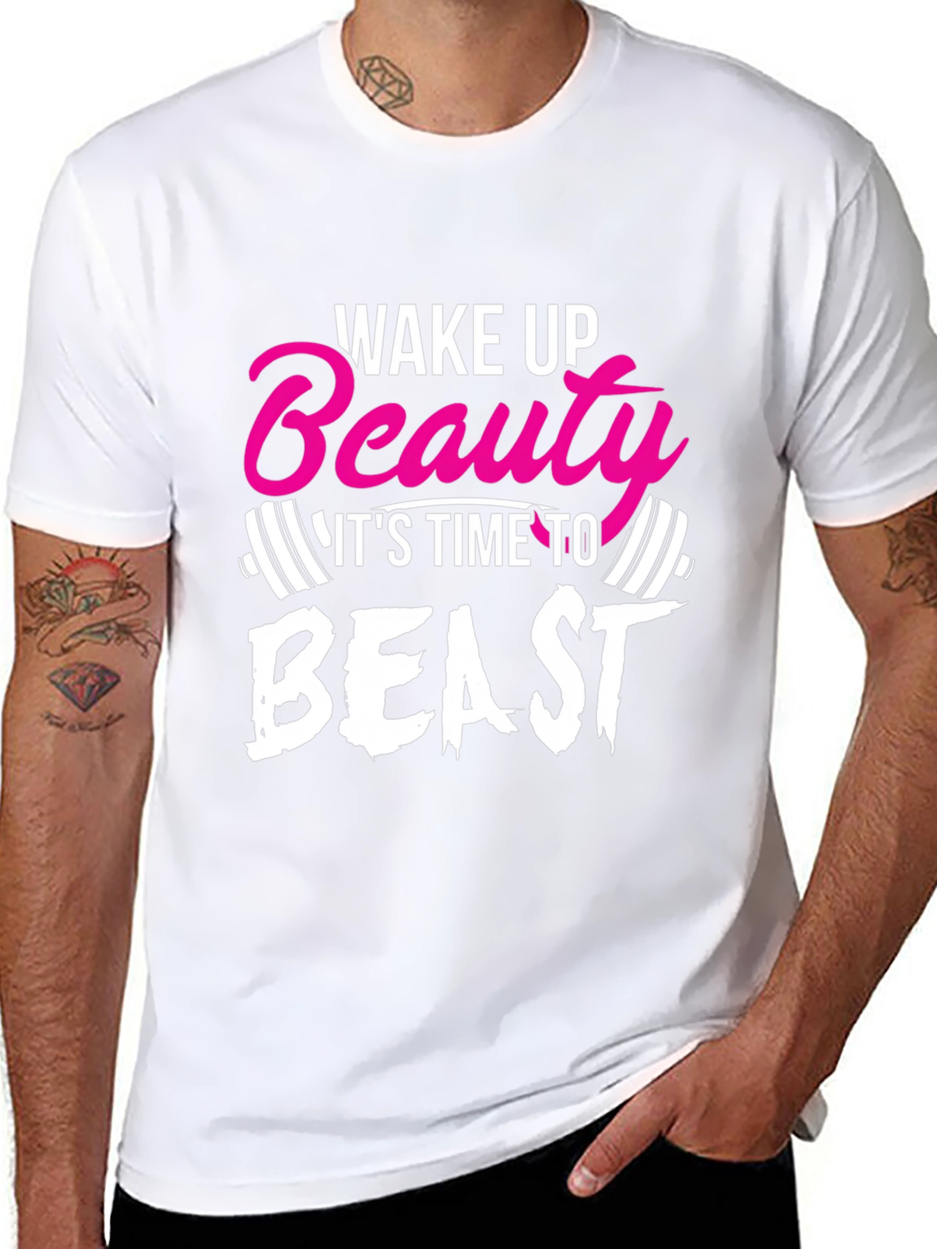 Wake Up Beauty Beast Workout T-Shirt