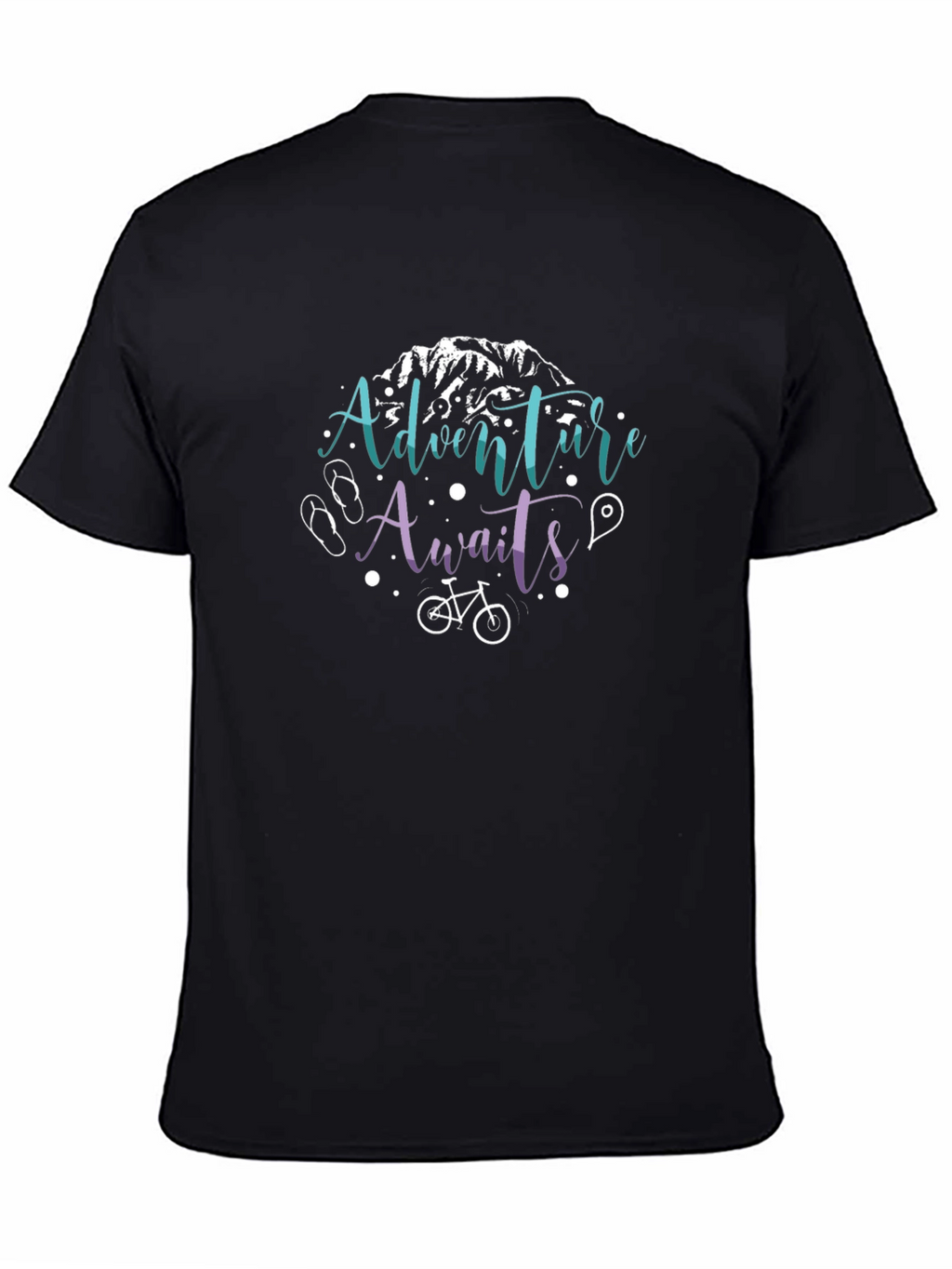 Adventure Awaits Graphic T-Shirt - Black