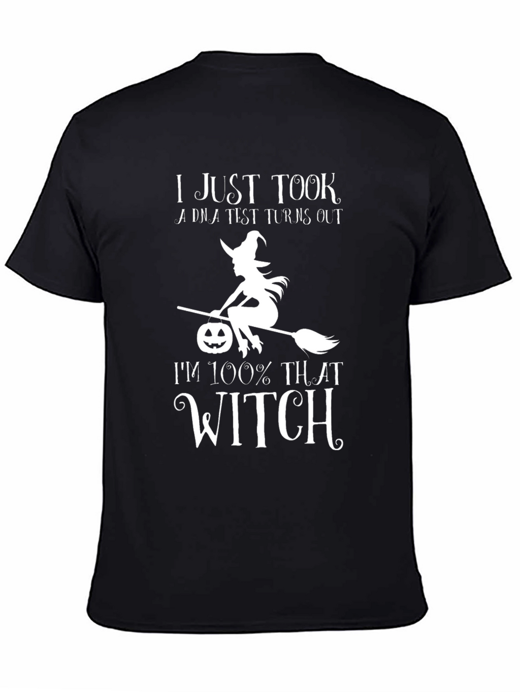 Funny Halloween Witch DNA Test Black T-Shirt