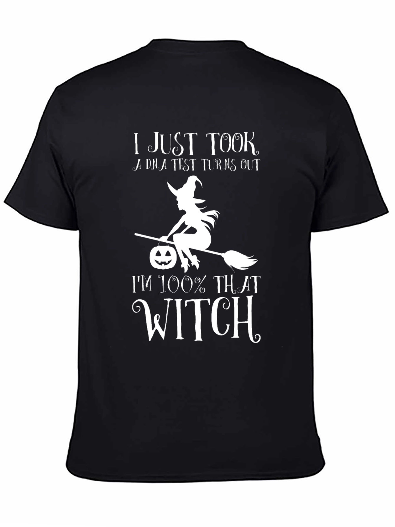 Funny Halloween Witch DNA Test Black T-Shirt