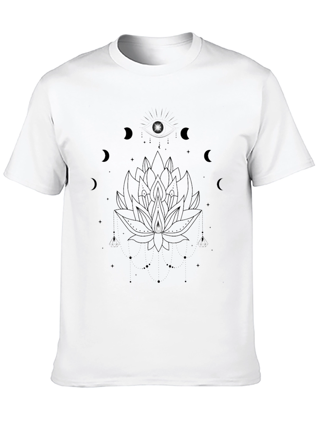 Mystic Lotus Black T-Shirt