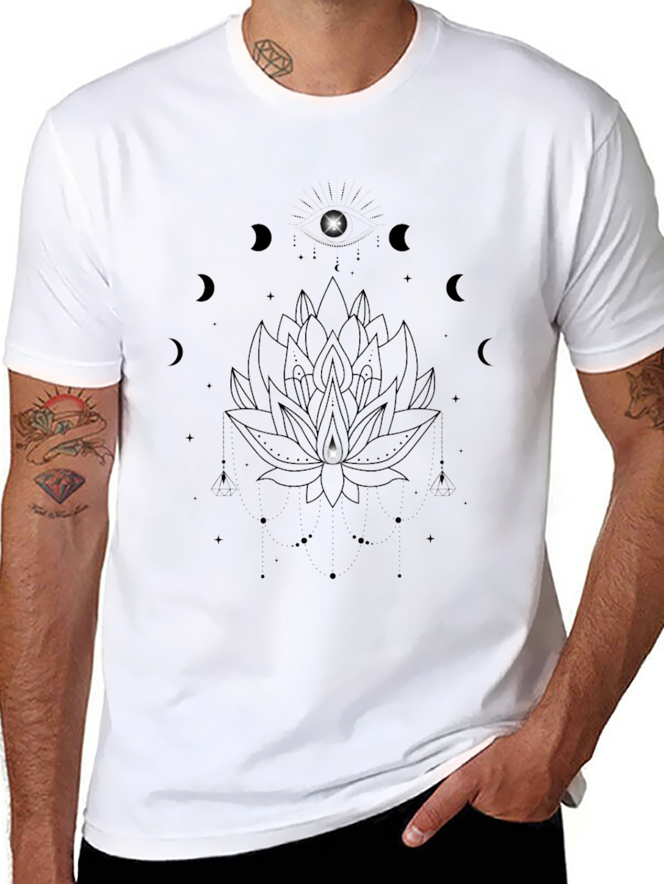 Mystic Lotus Black T-Shirt