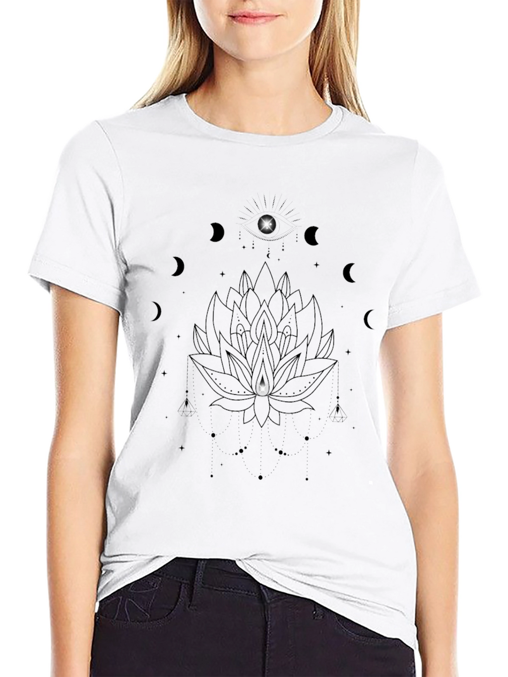 Mystic Lotus Black T-Shirt