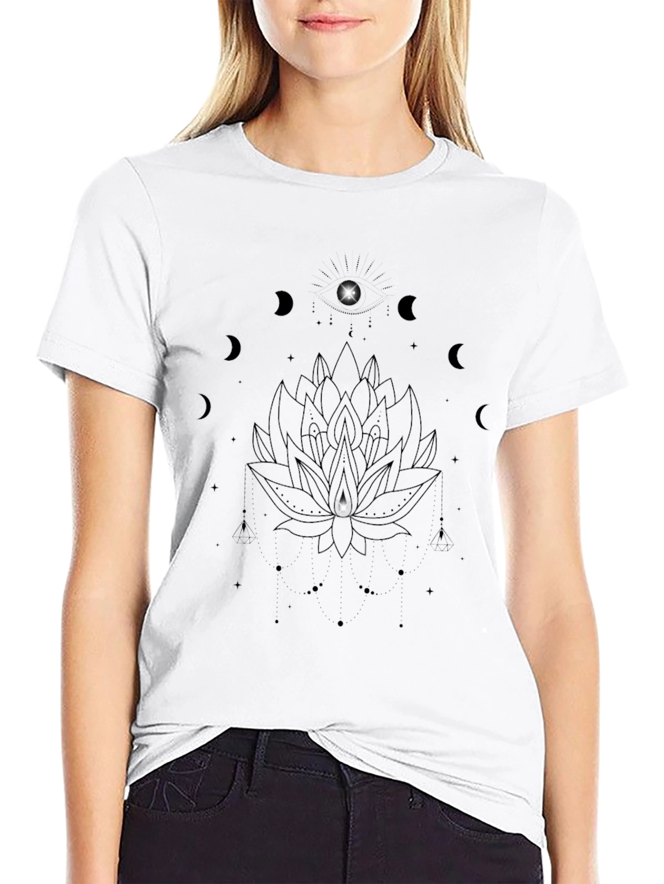 Mystic Lotus Black T-Shirt