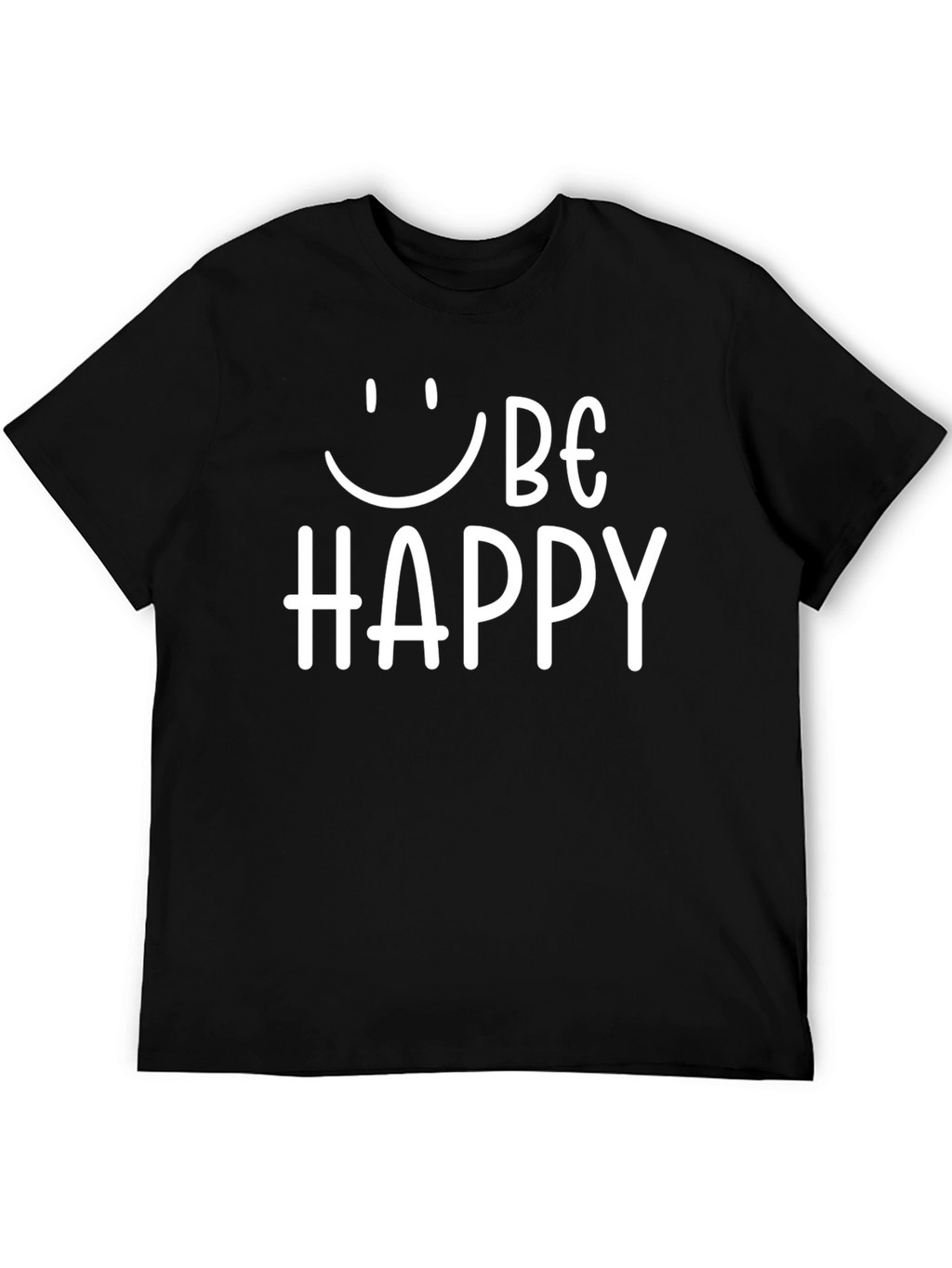 Be Happy Graphic Tee - Black