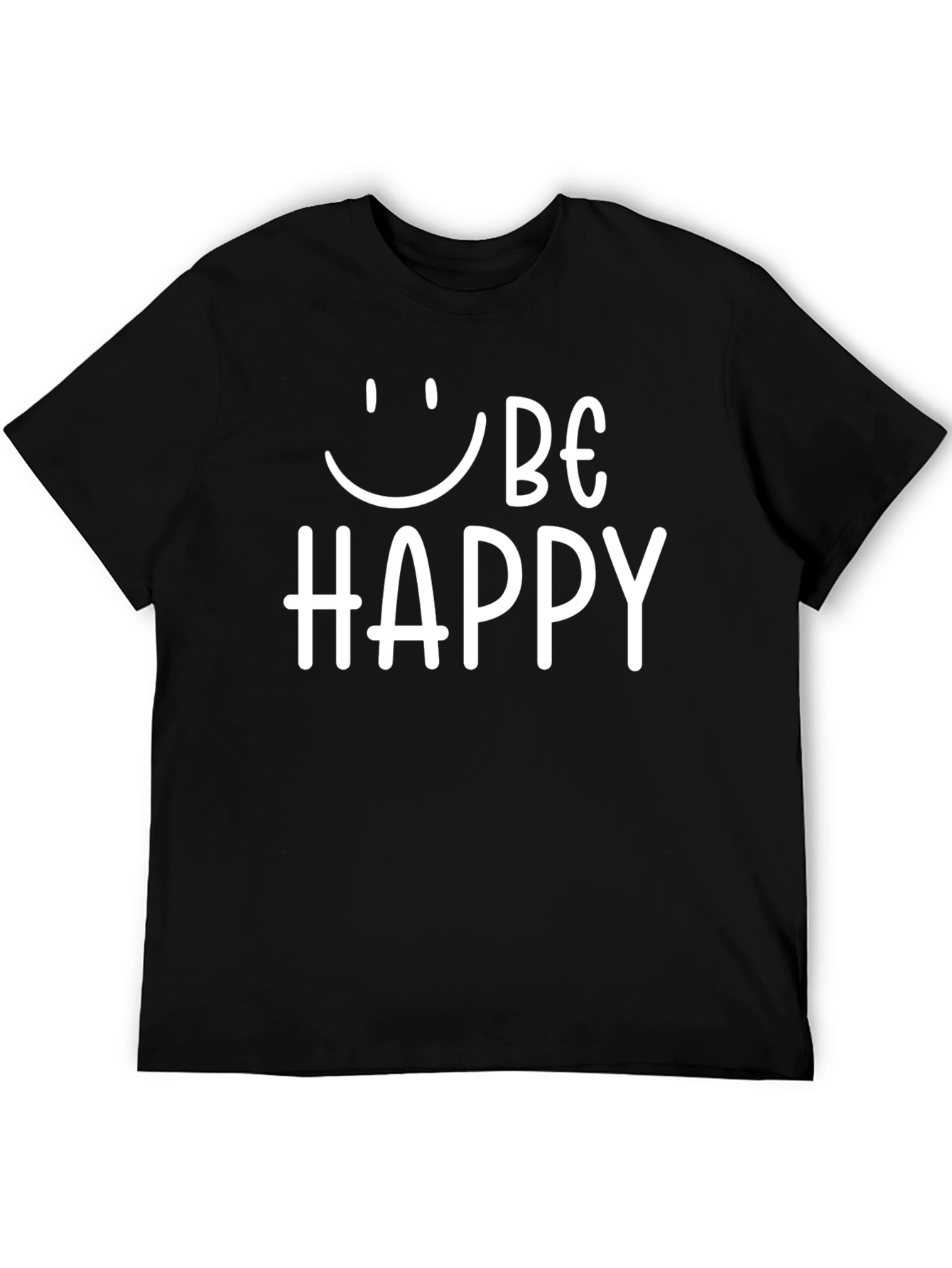 Be Happy Graphic Tee - Black