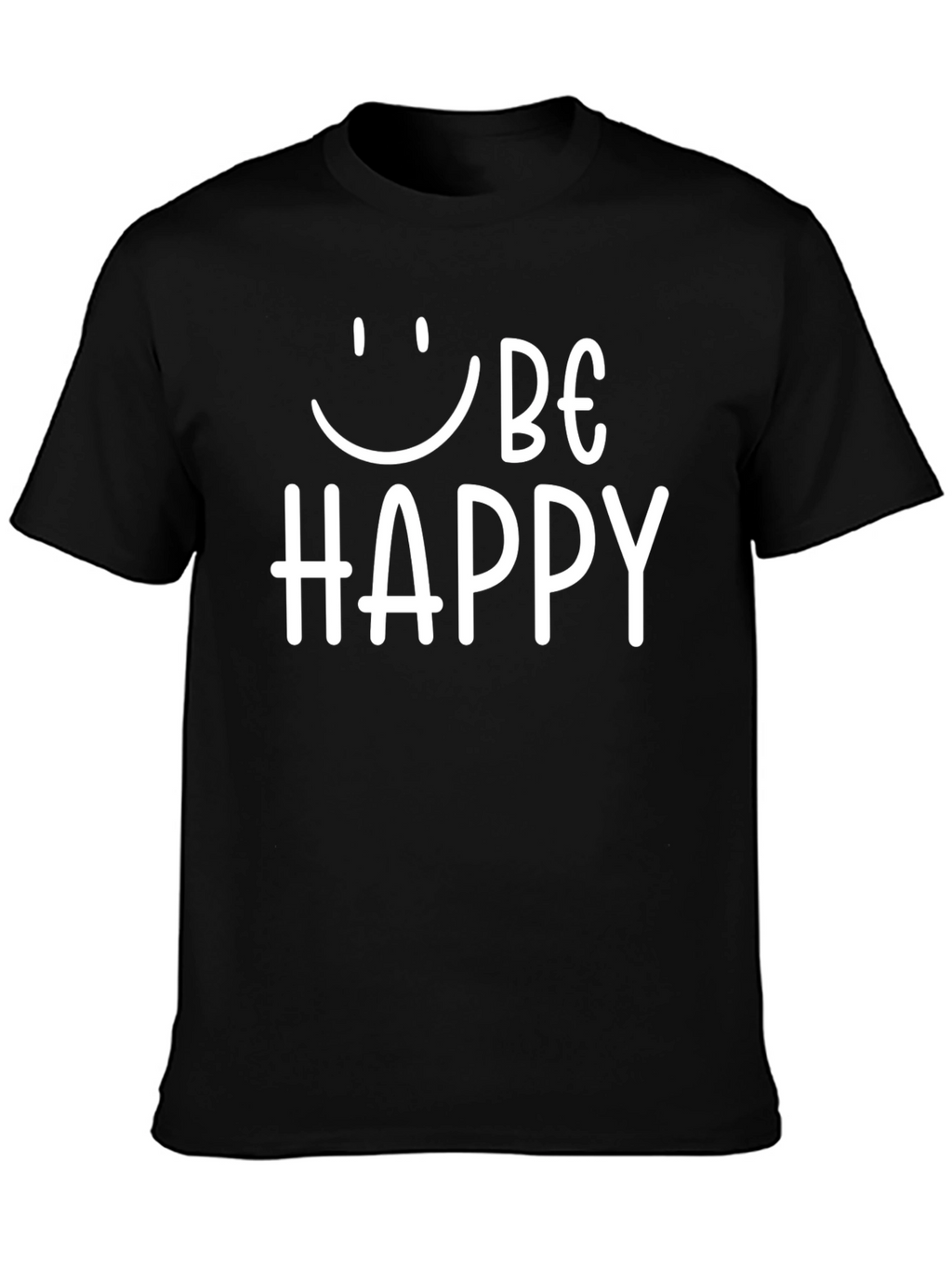 Be Happy Graphic Tee - Black