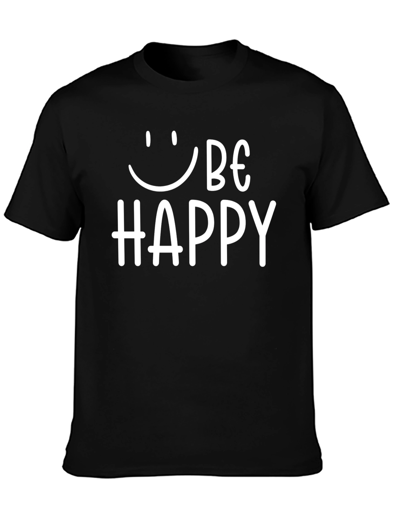 Be Happy Graphic Tee - Black