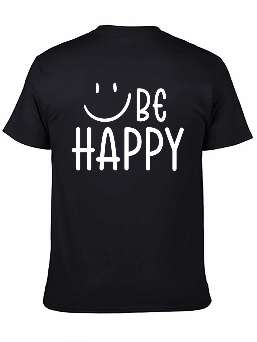 Be Happy Graphic Tee - Black