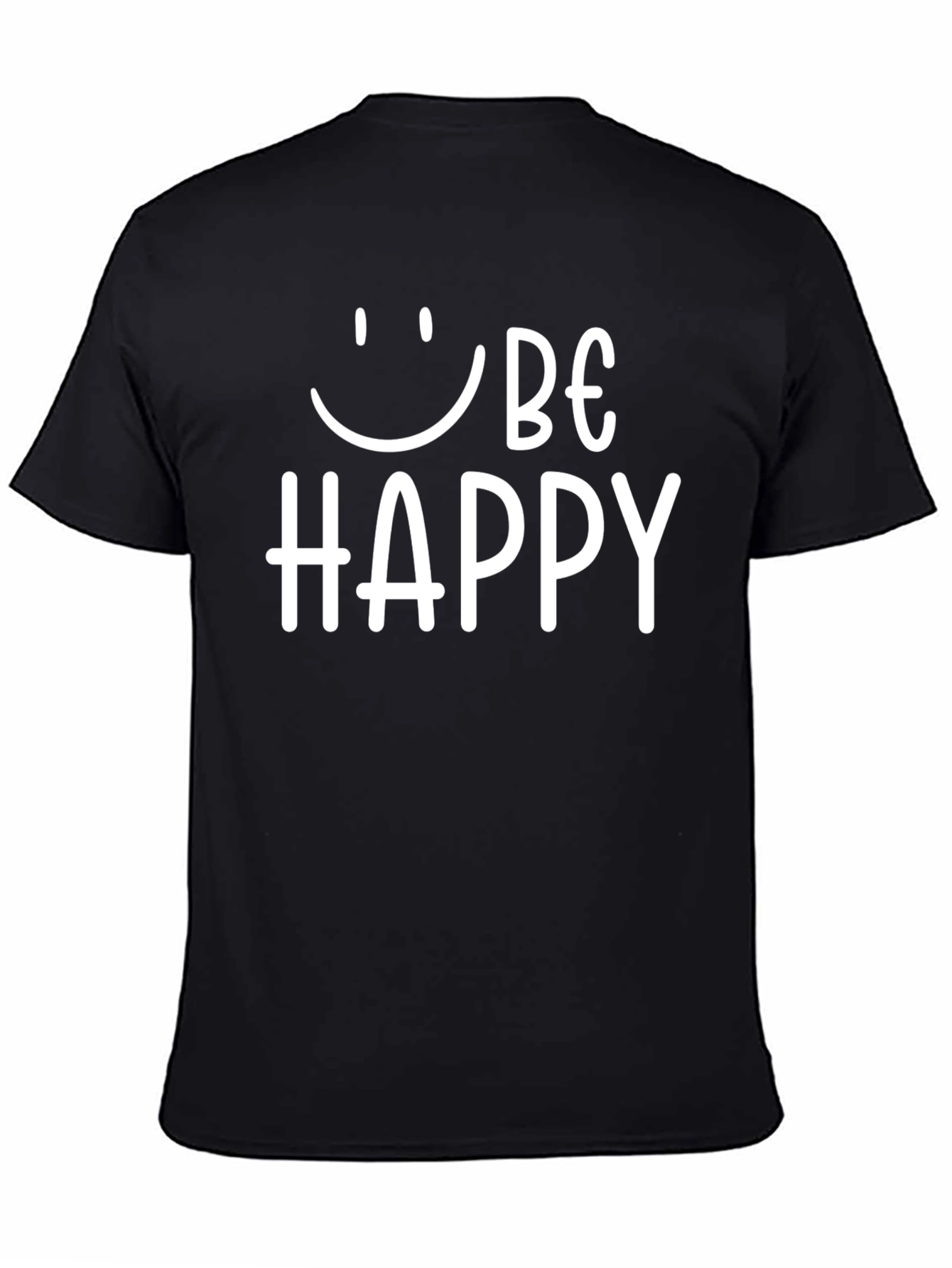 Be Happy Graphic Tee - Black