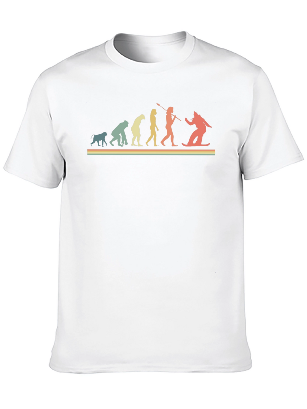 Evolution of Snowboarding Black T-Shirt