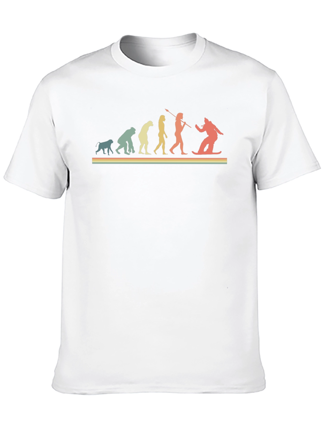 Evolution of Snowboarding Black T-Shirt