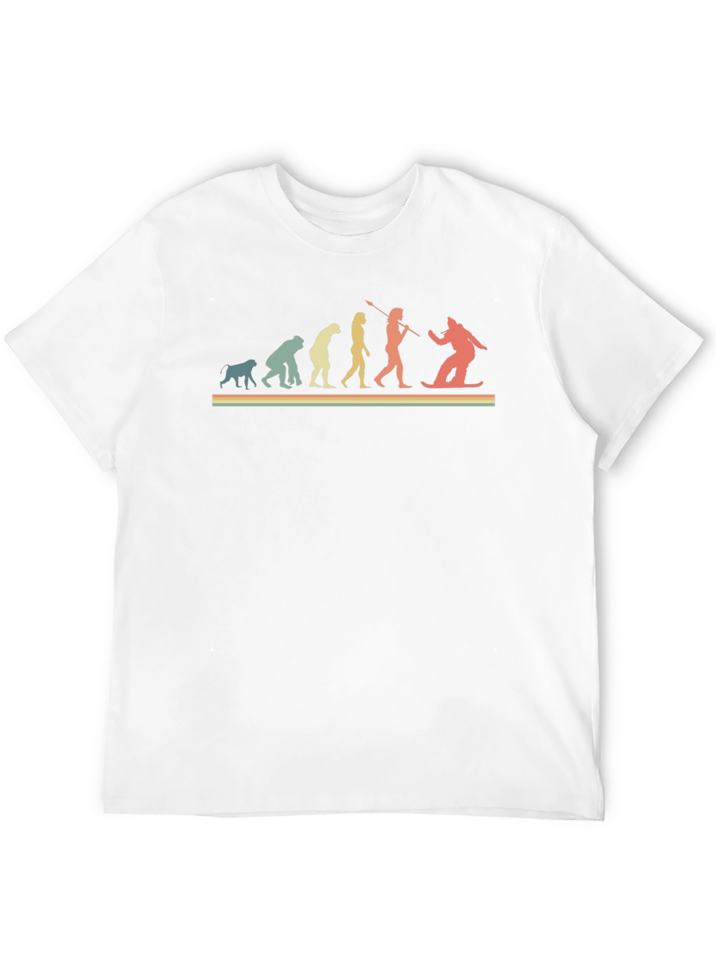 Evolution of Snowboarding Black T-Shirt