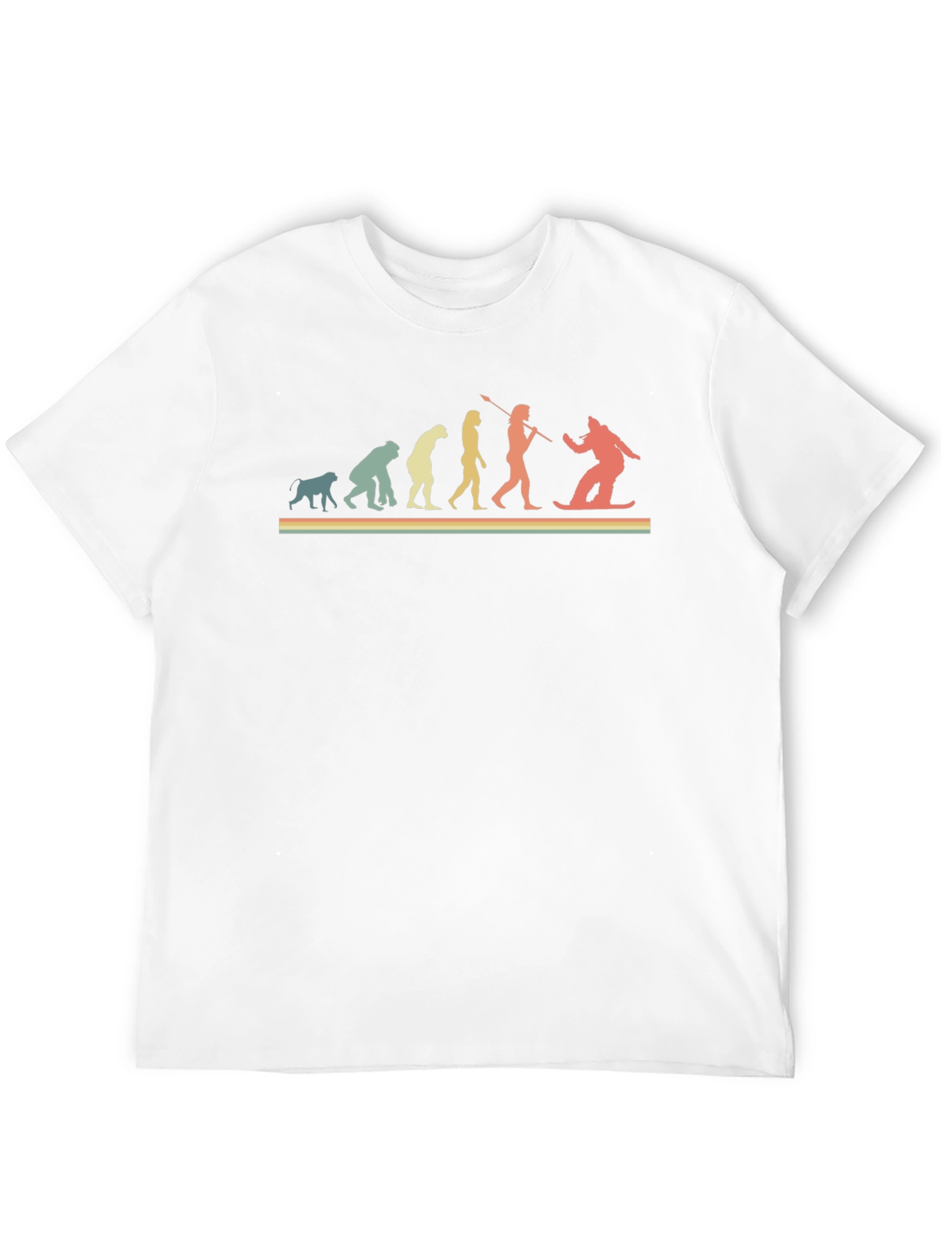 Evolution of Snowboarding Black T-Shirt