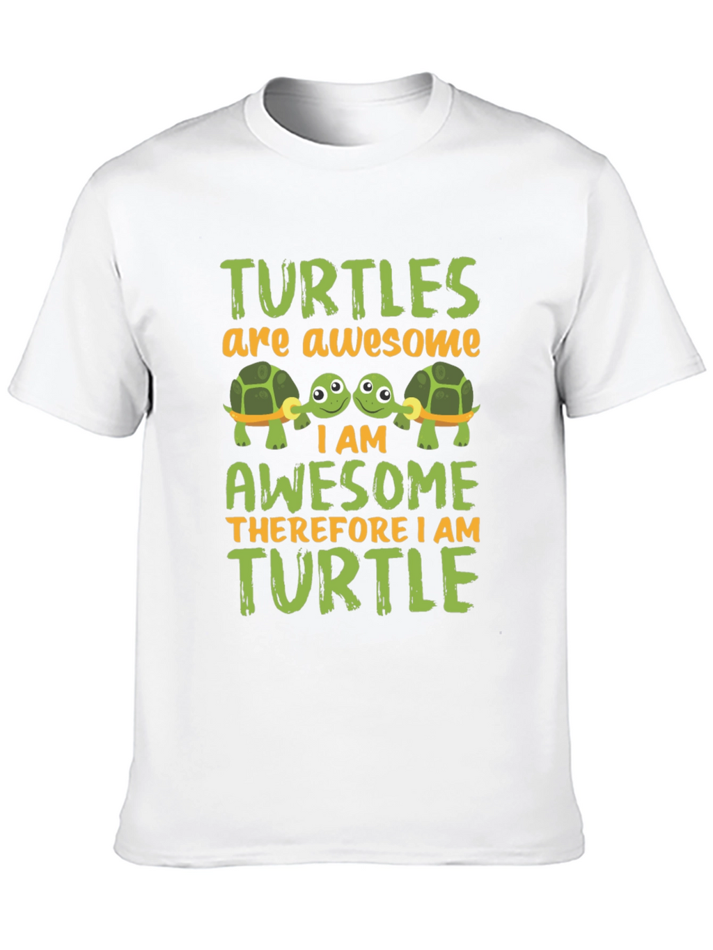 Awesome Turtle Graphic Tee -  Mens Black T-Shirt