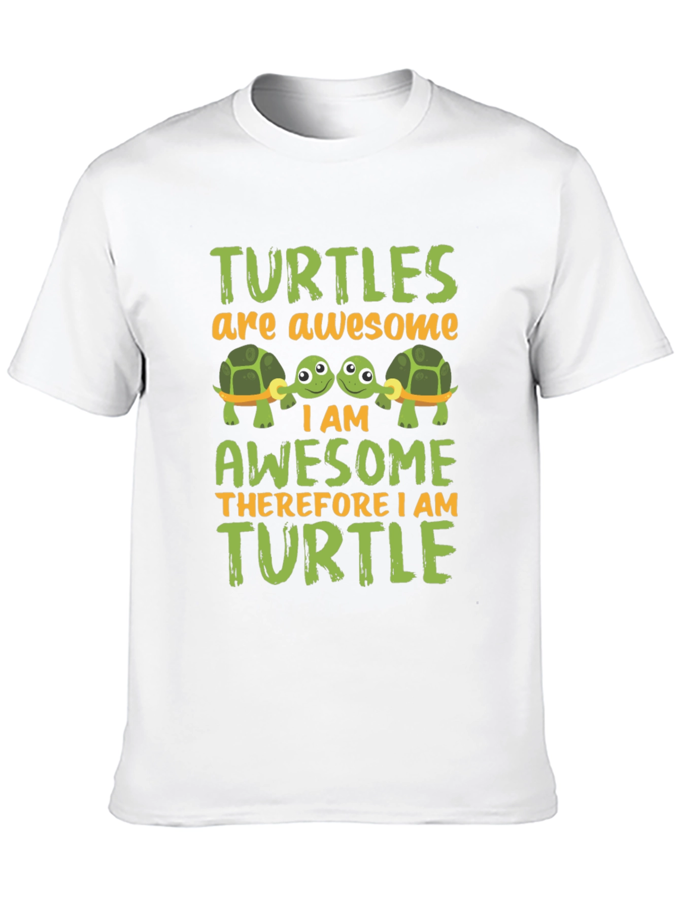 Awesome Turtle Graphic Tee -  Mens Black T-Shirt