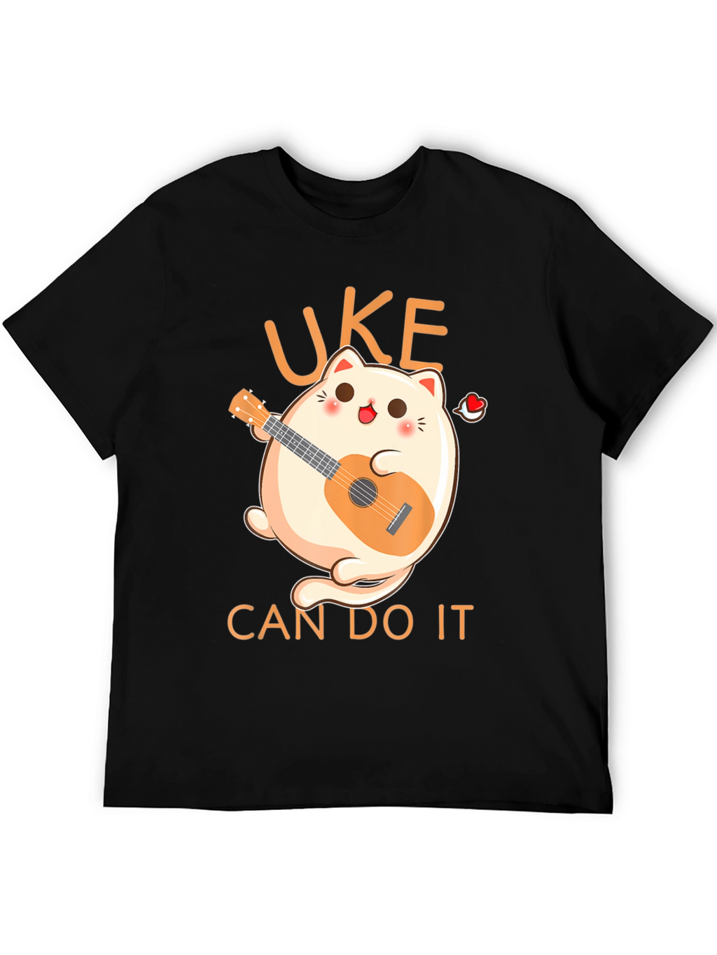 Uke Can Do It T-Shirt - Kawaii Cat Ukulele