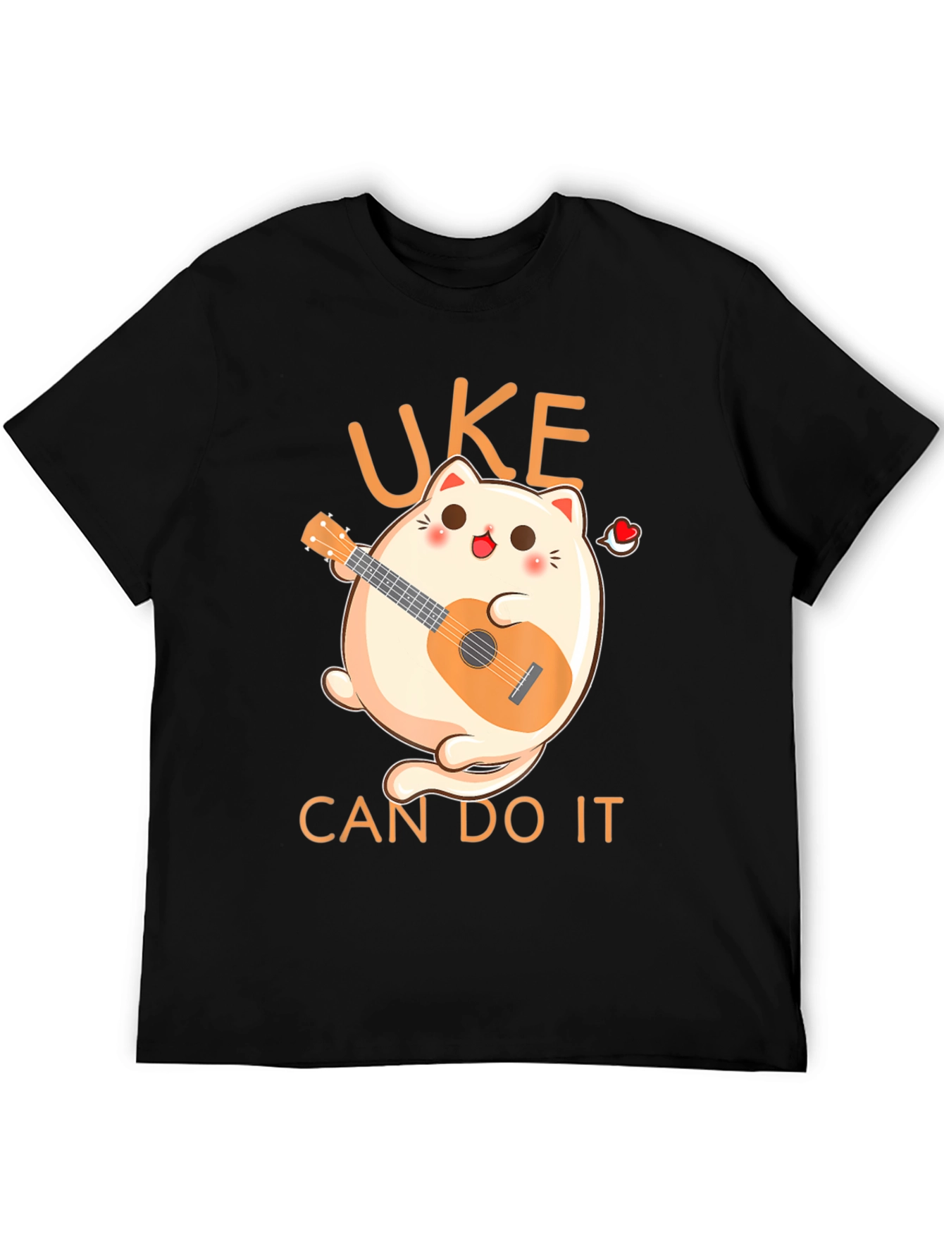 Uke Can Do It T-Shirt - Kawaii Cat Ukulele