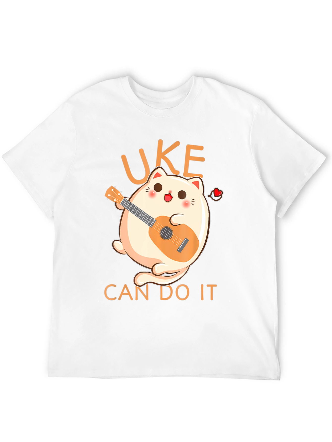 Uke Can Do It T-Shirt - Kawaii Cat Ukulele