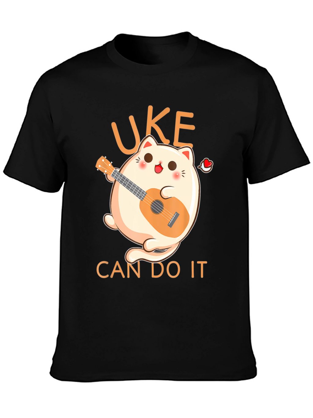 Uke Can Do It T-Shirt - Kawaii Cat Ukulele