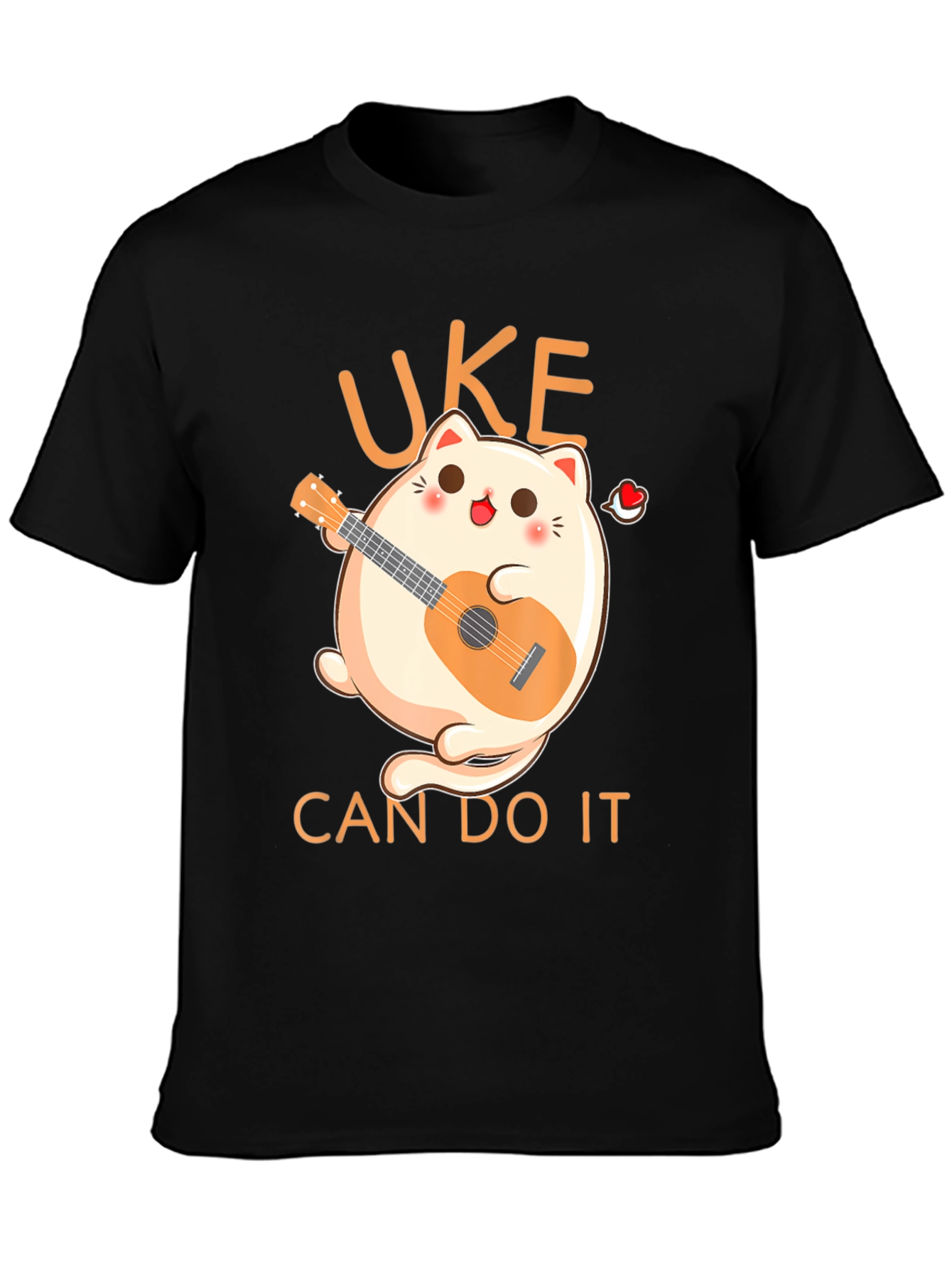 Uke Can Do It T-Shirt - Kawaii Cat Ukulele