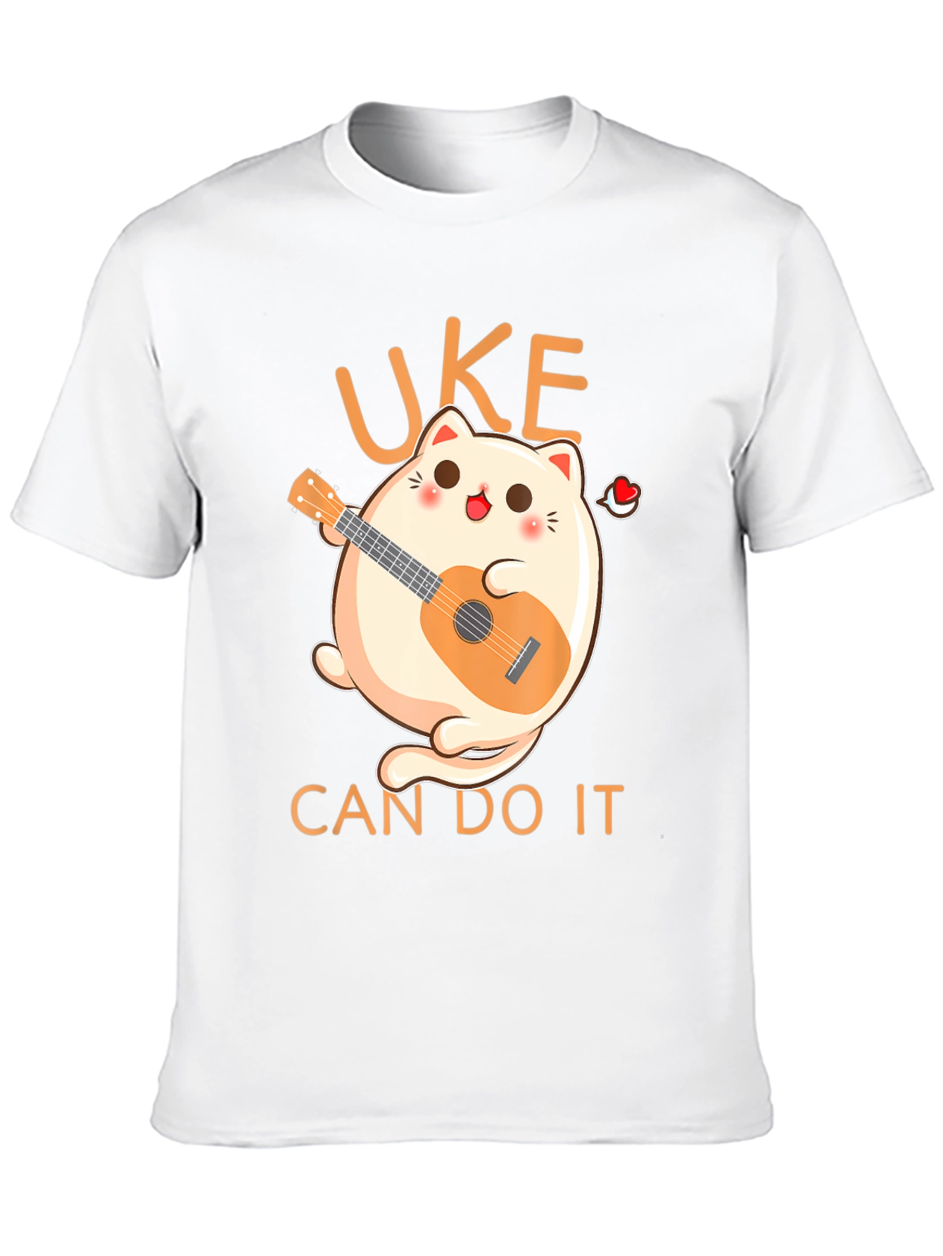 Uke Can Do It T-Shirt - Kawaii Cat Ukulele