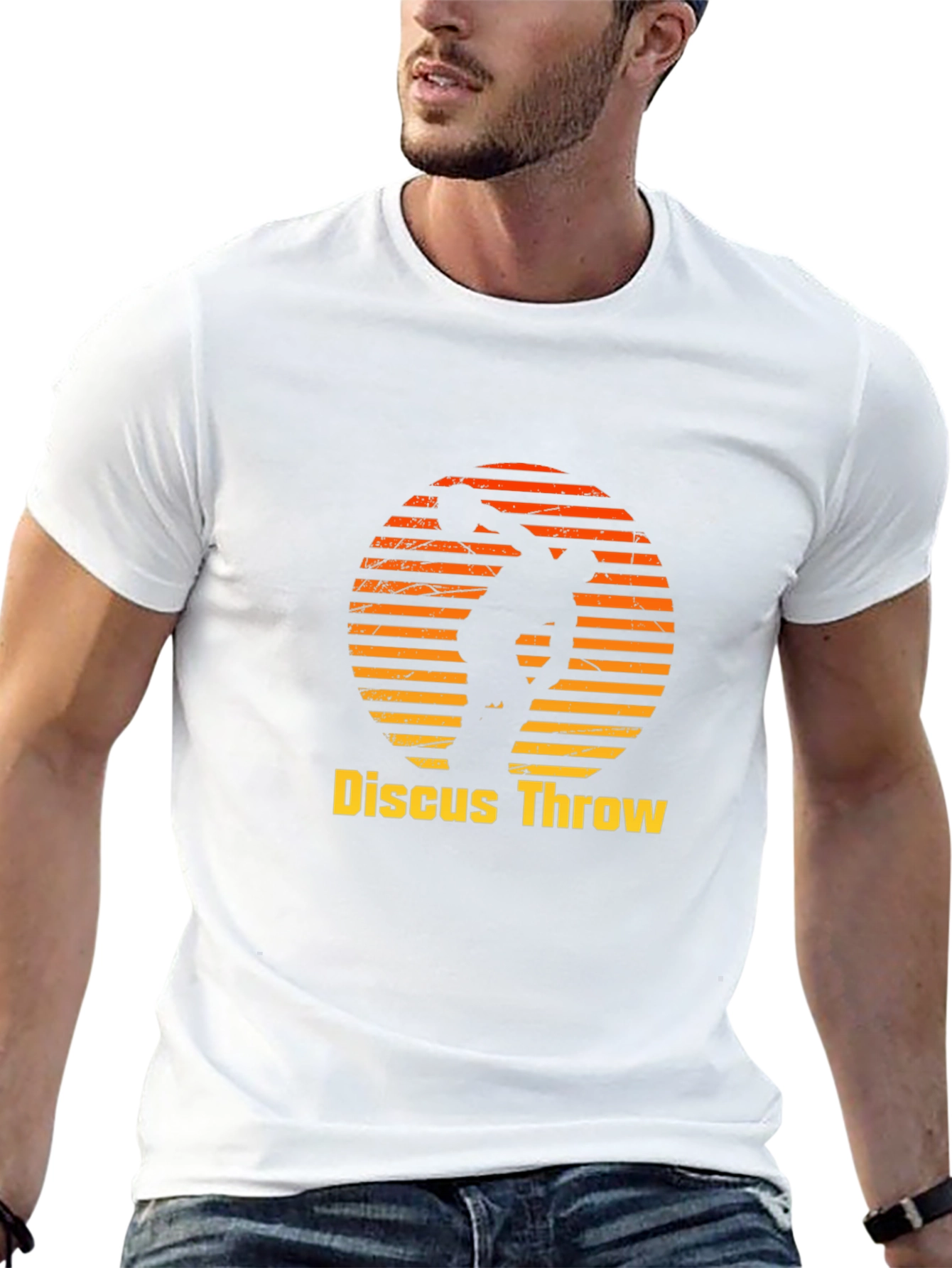 Discus Throw Black Graphic Tee