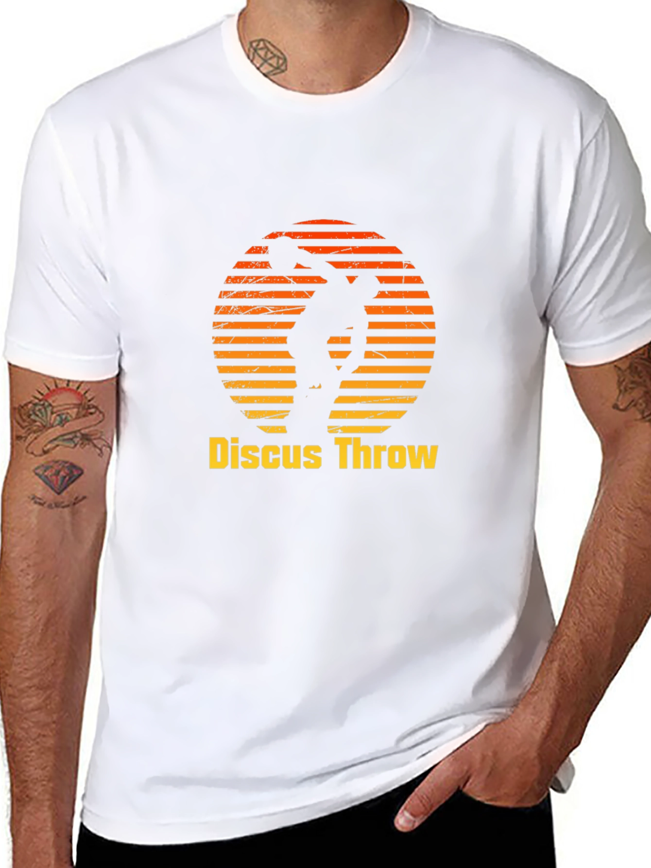 Discus Throw Black Graphic Tee