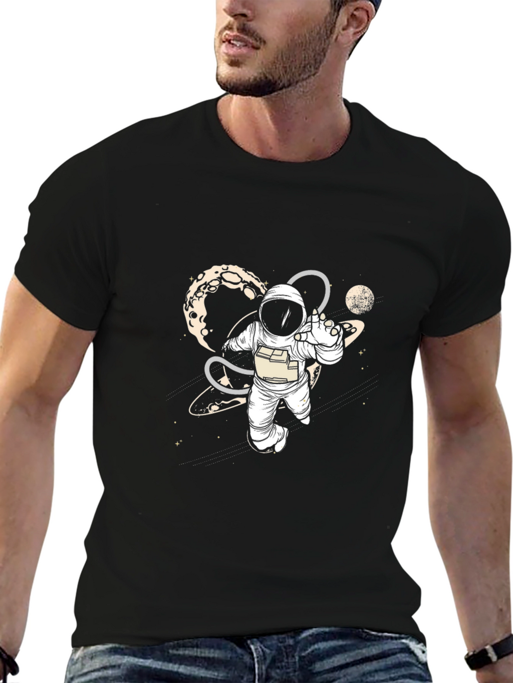 Astronaut in Space Graphic T-Shirt