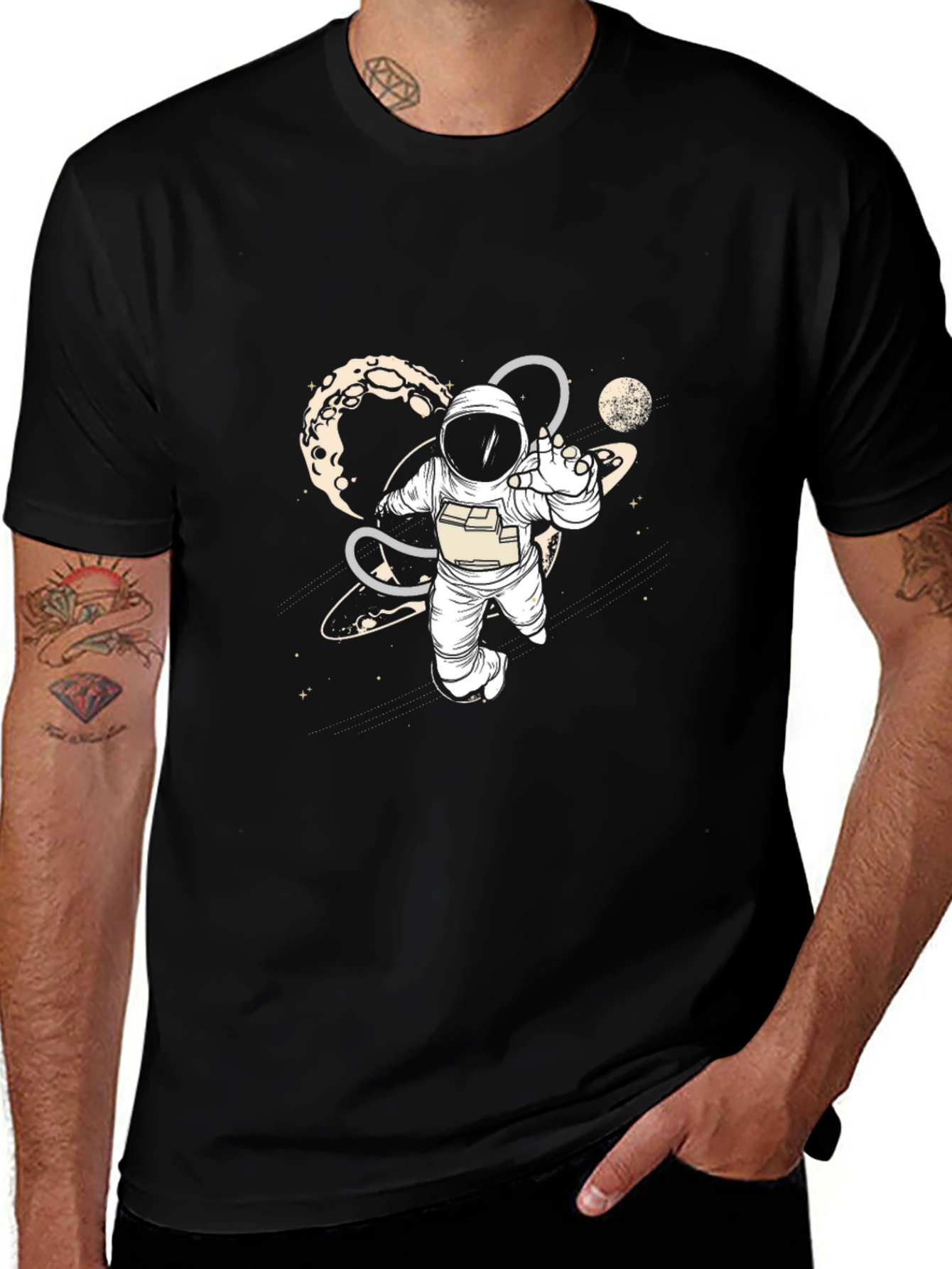 Astronaut in Space Graphic T-Shirt
