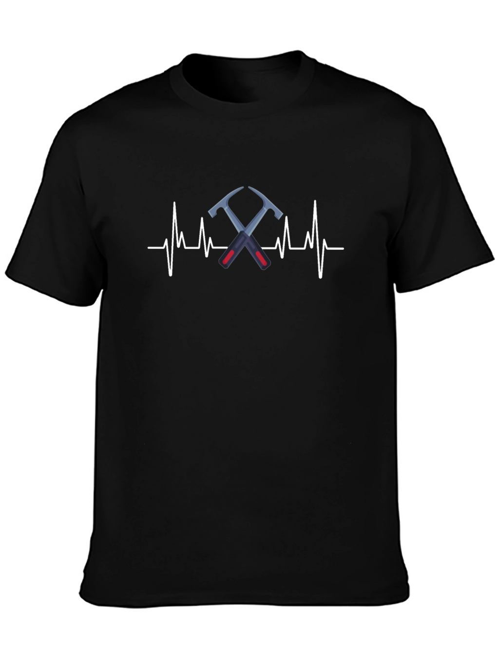 Pickaxe Heartbeat T-Shirt - Rock Climbing & Geology