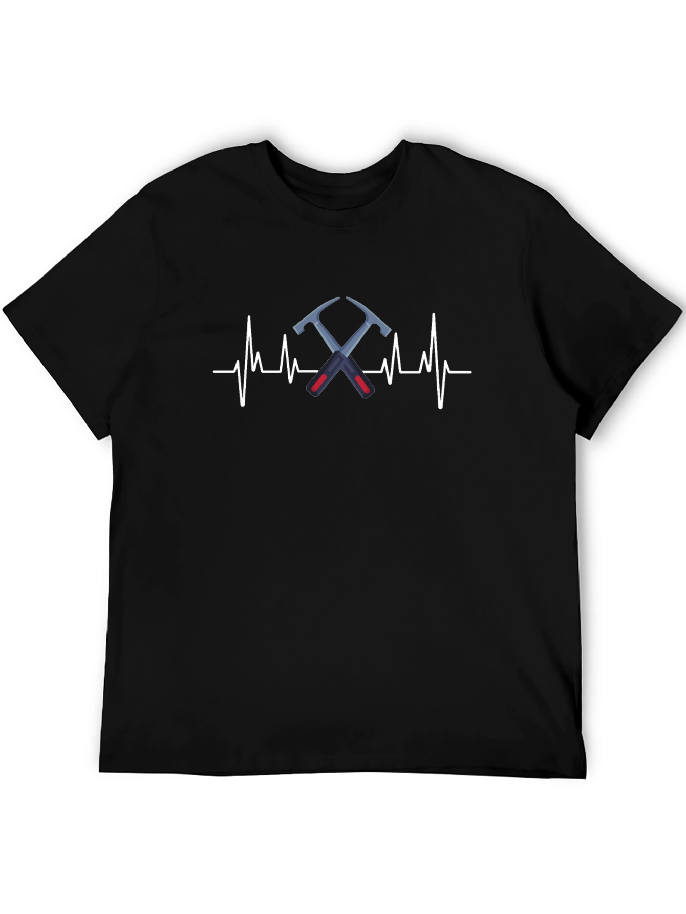 Pickaxe Heartbeat T-Shirt - Rock Climbing & Geology