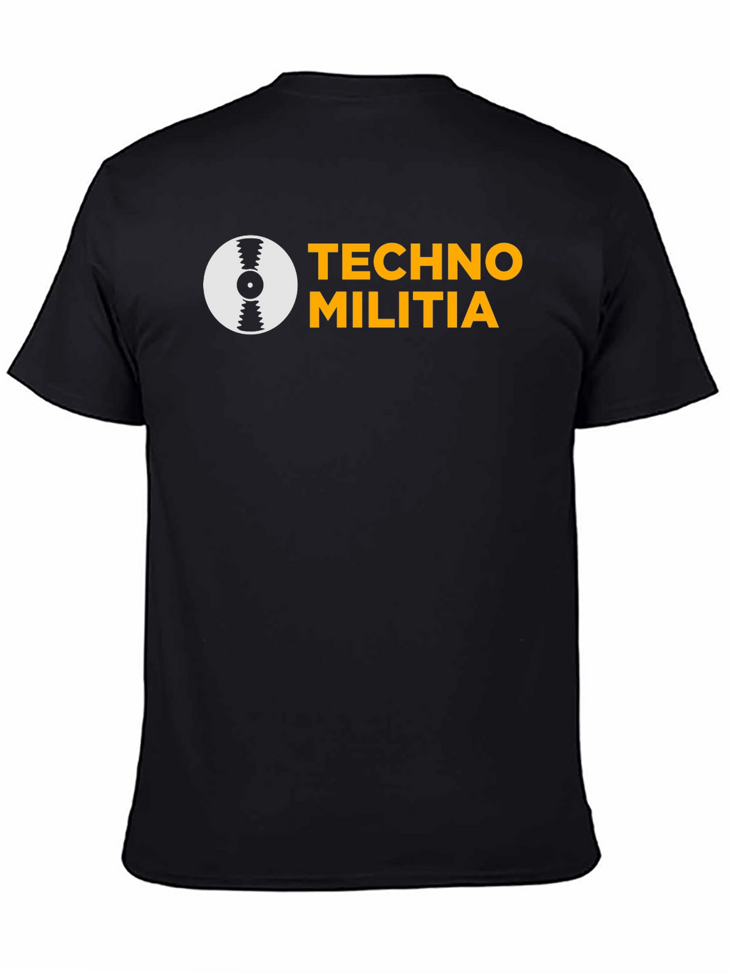 Techno Militia Graphic Tee - Black Cotton T-Shirt