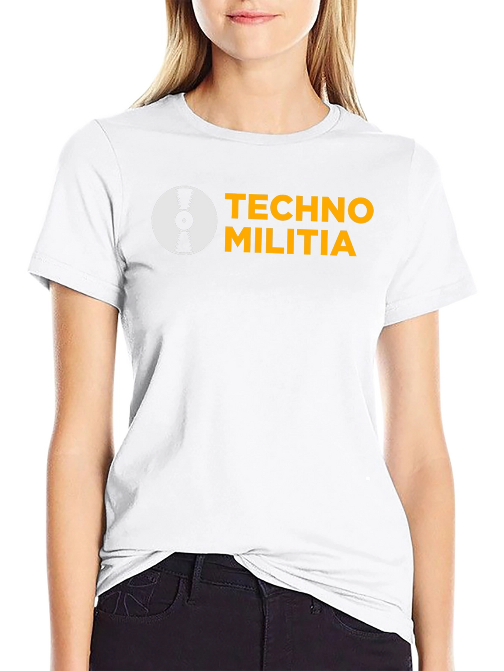 Techno Militia Graphic Tee - Black Cotton T-Shirt