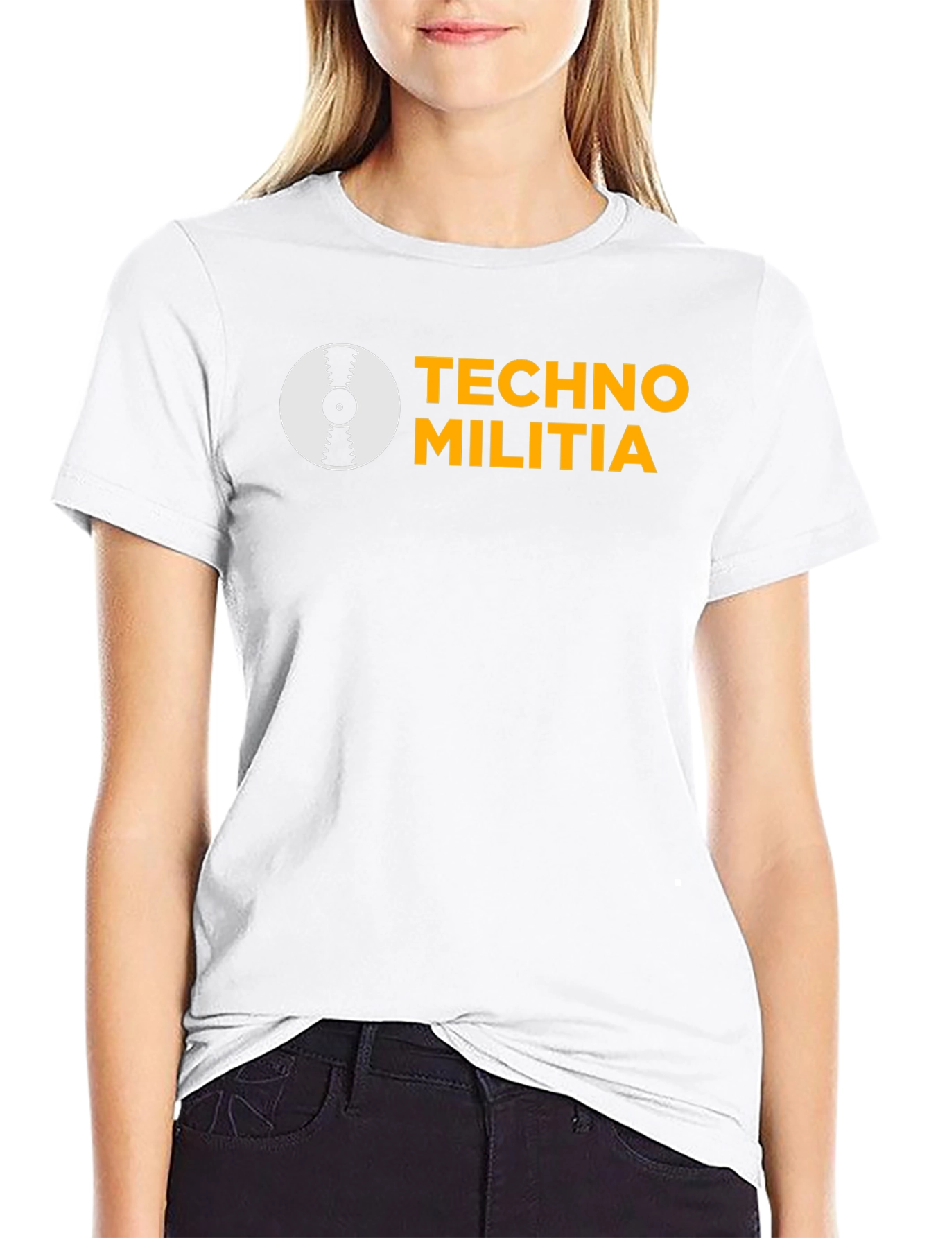 Techno Militia Graphic Tee - Black Cotton T-Shirt