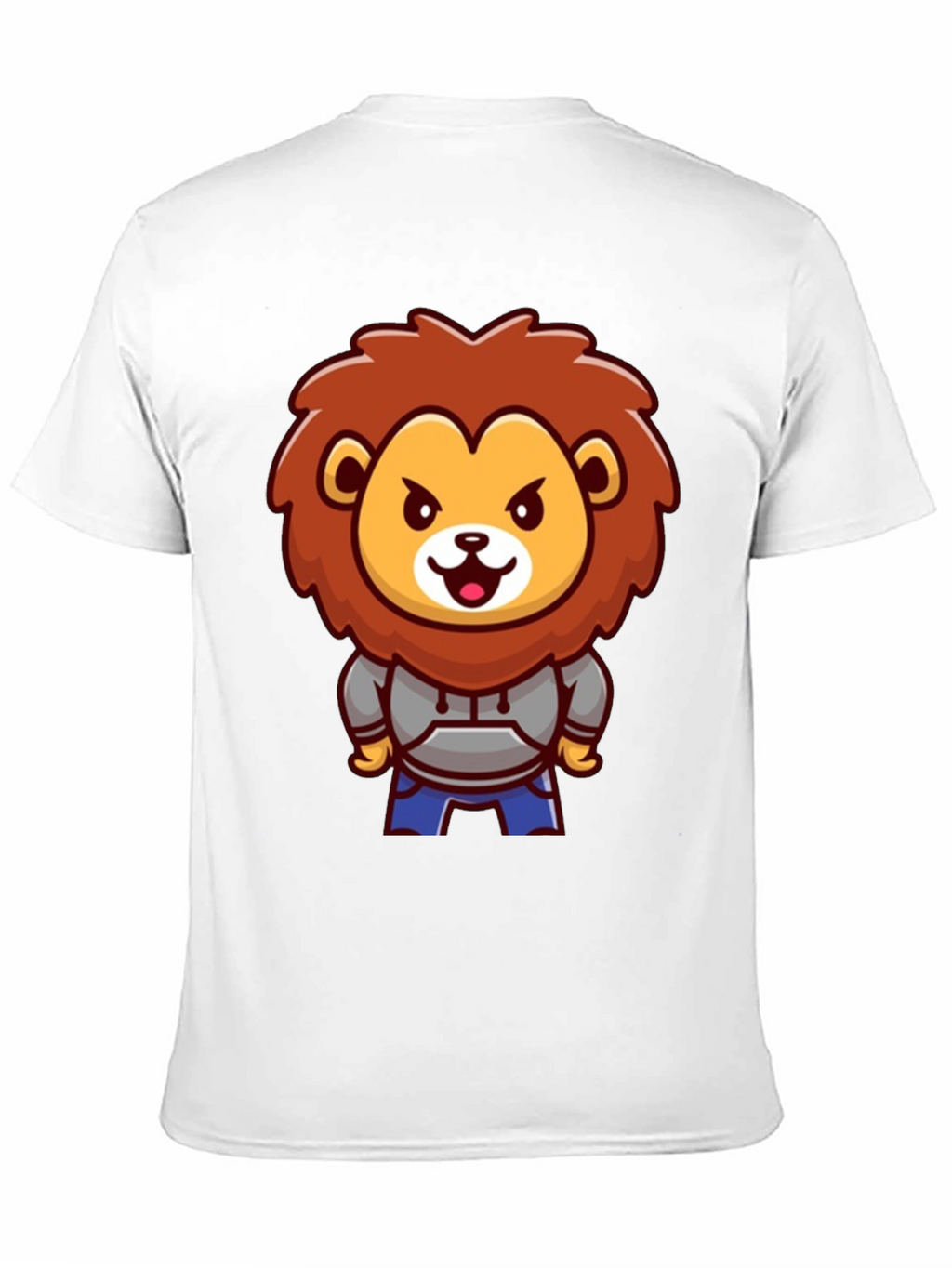Lion Cartoon Graphic Black T-Shirt