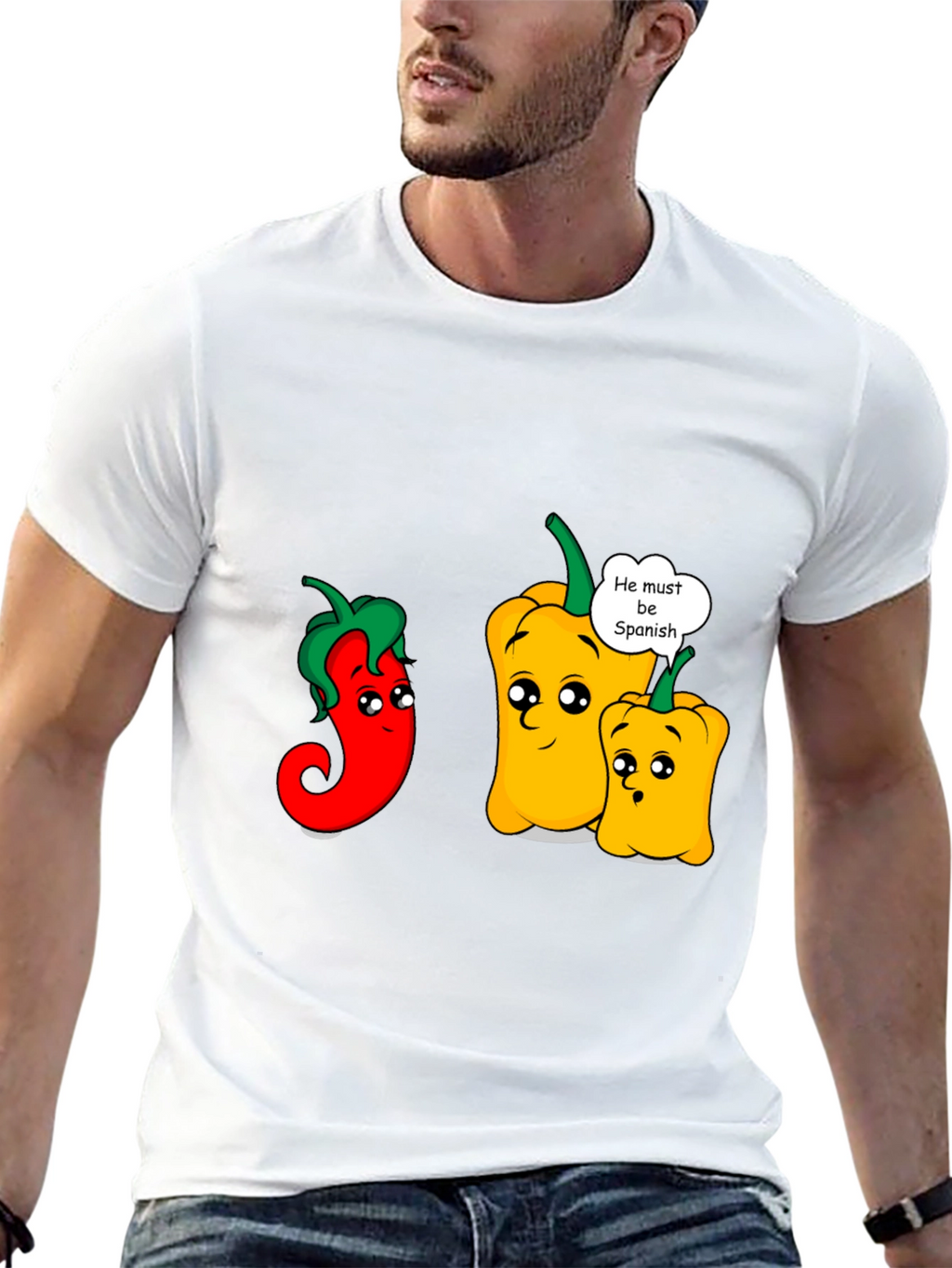 Funny Spanish Pepper Graphic T-Shirt