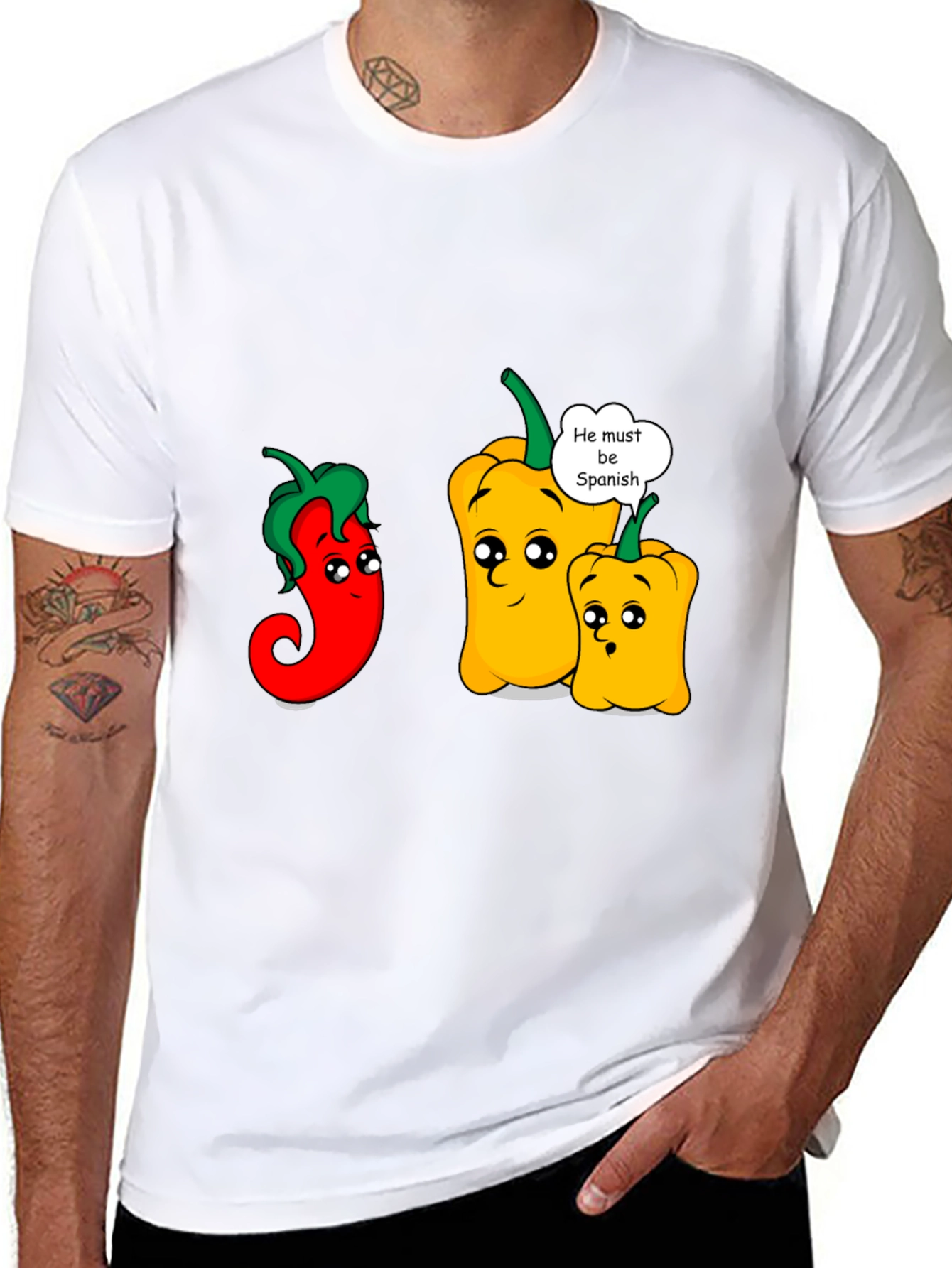 Funny Spanish Pepper Graphic T-Shirt