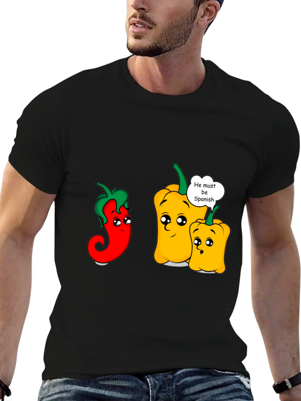 Funny Spanish Pepper Graphic T-Shirt