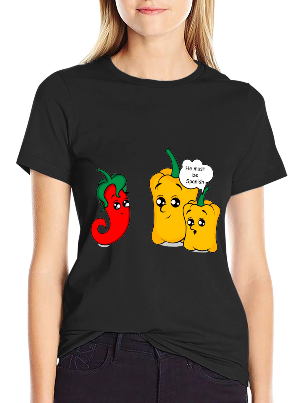 Funny Spanish Pepper Graphic T-Shirt