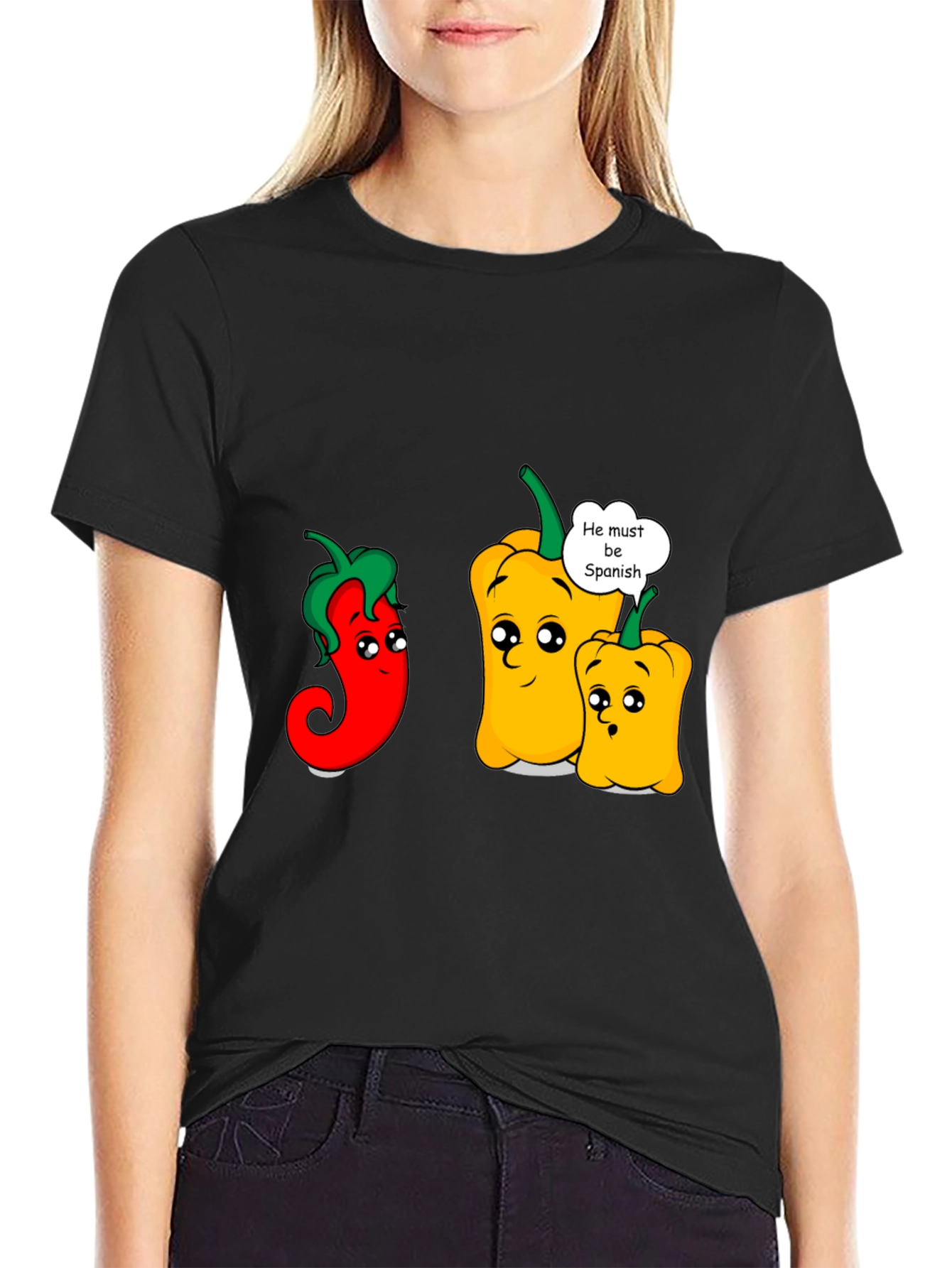 Funny Spanish Pepper Graphic T-Shirt