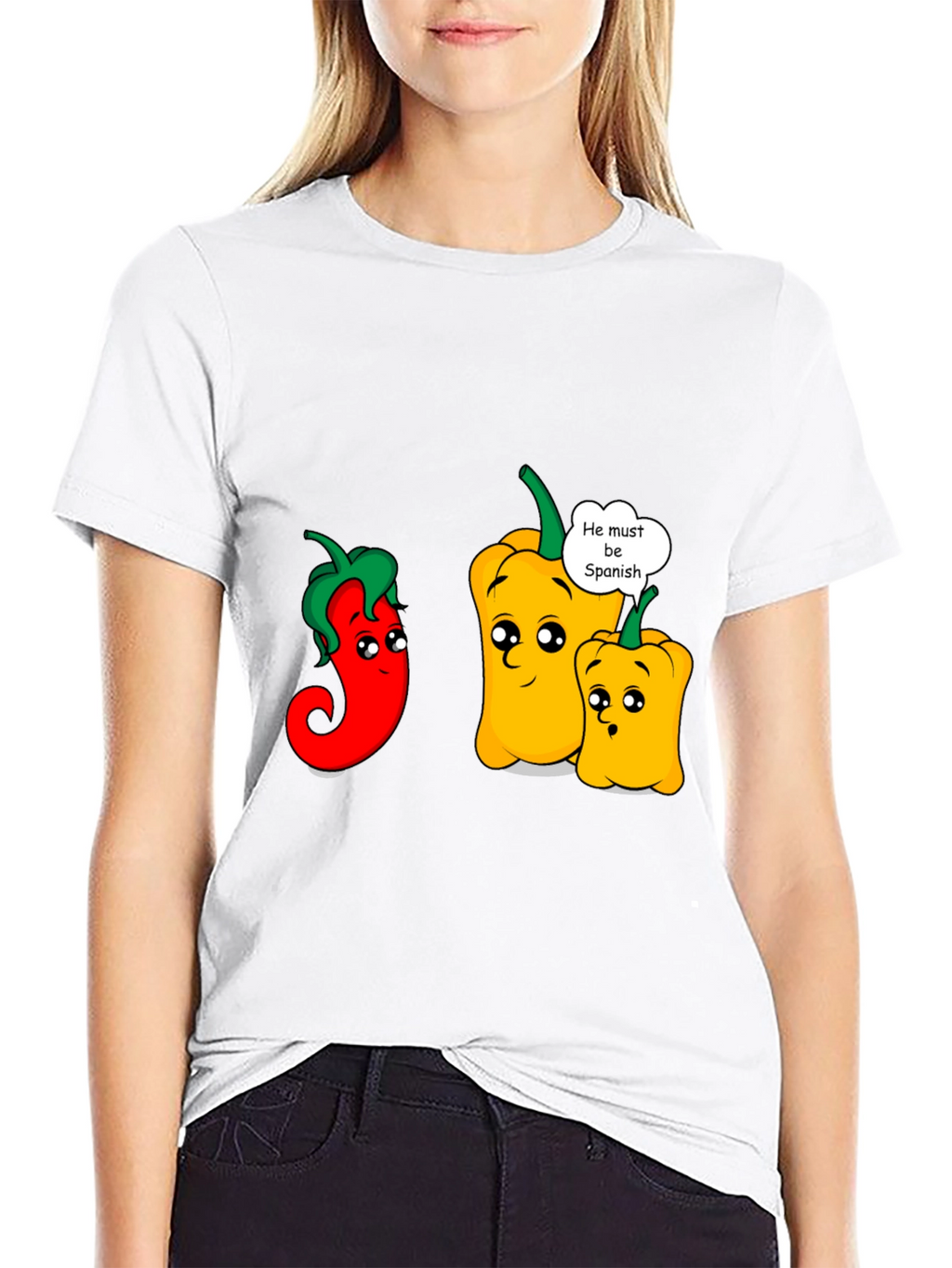 Funny Spanish Pepper Graphic T-Shirt