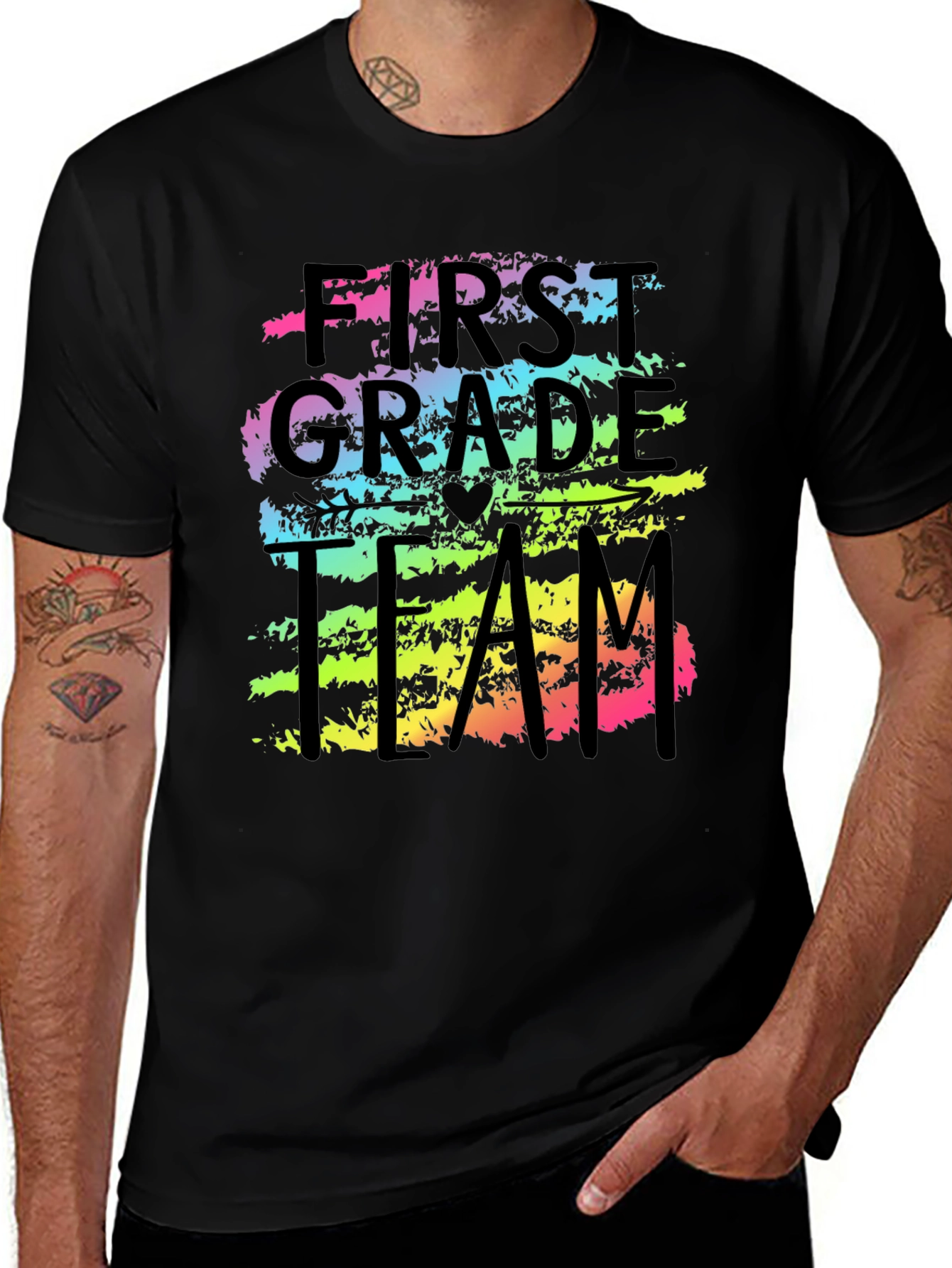 First Grade Team Colorful T-Shirt