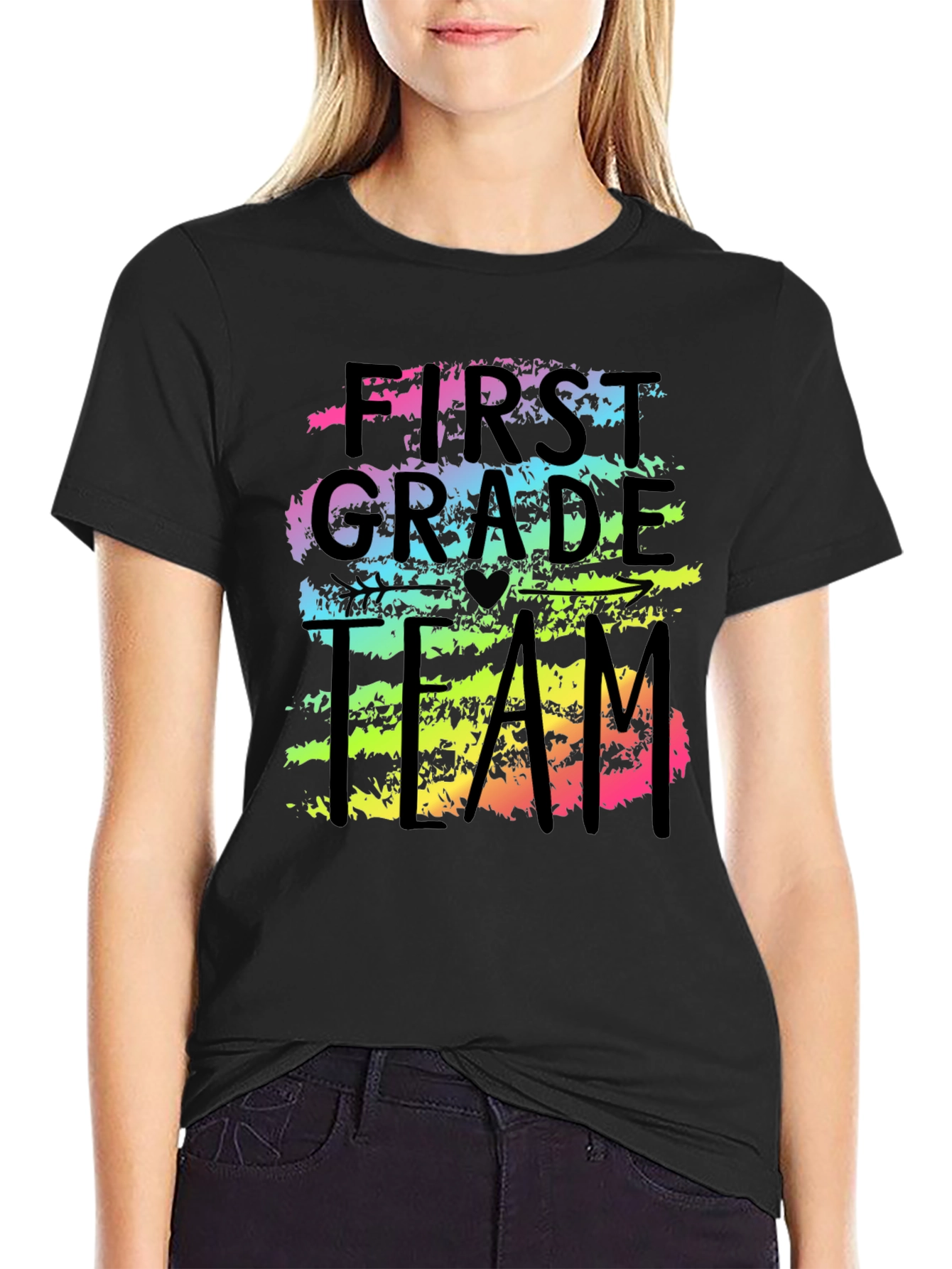 First Grade Team Colorful T-Shirt
